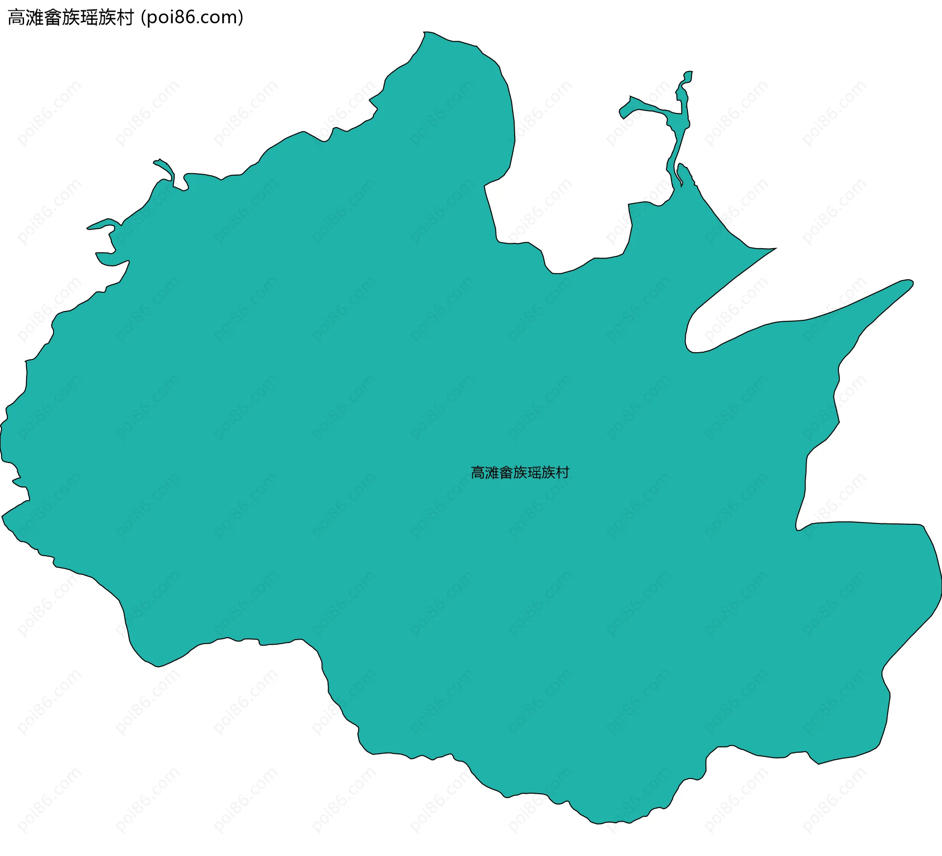 高滩畲族瑶族村边界地图