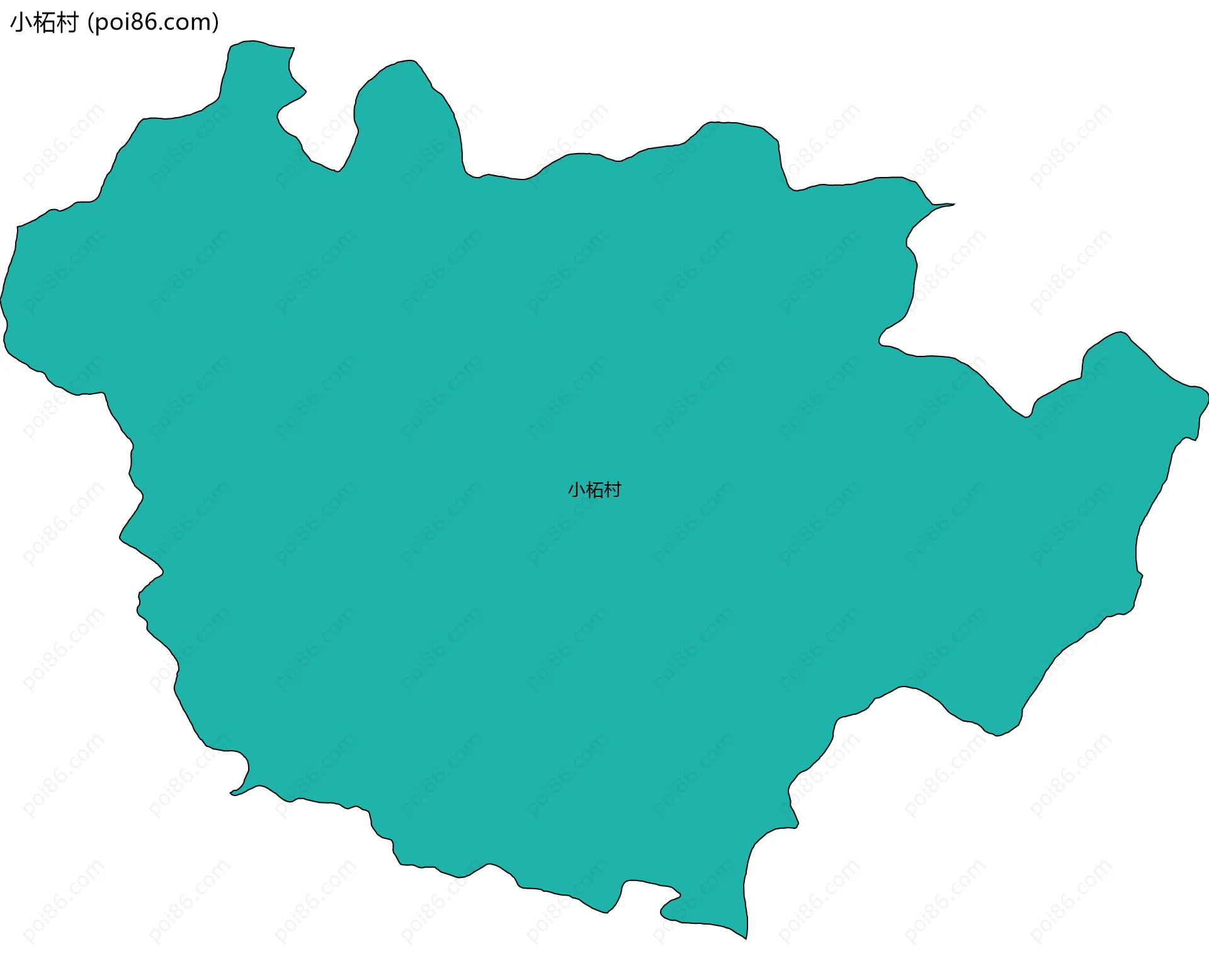 小柘村边界地图