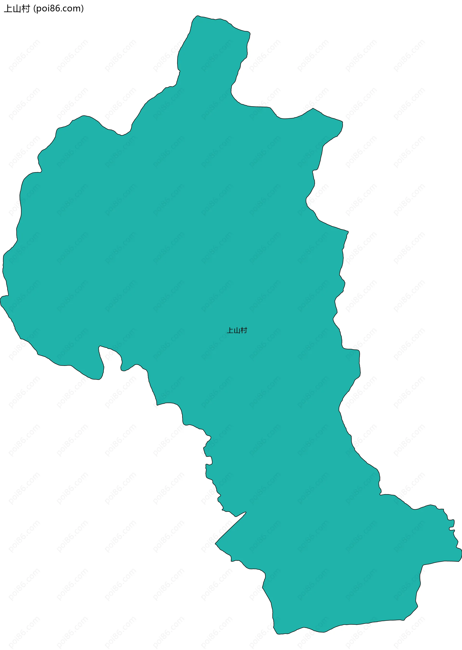 上山村边界地图