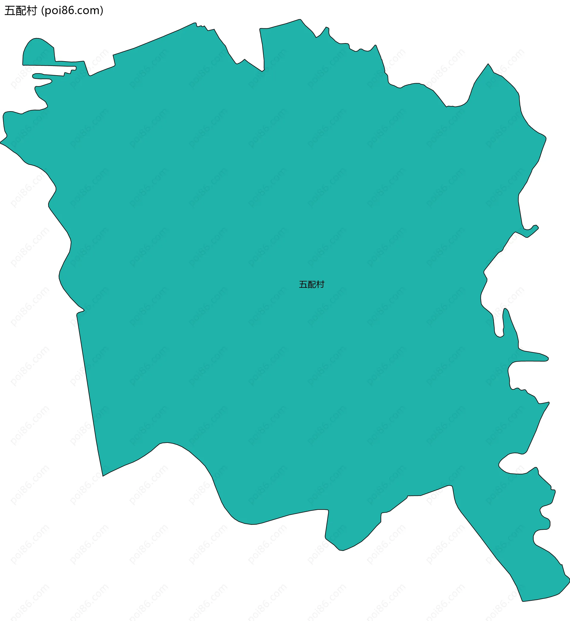 五配村边界地图