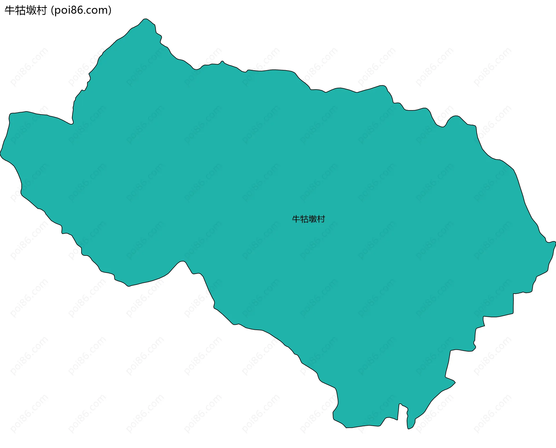 牛牯墩村边界地图