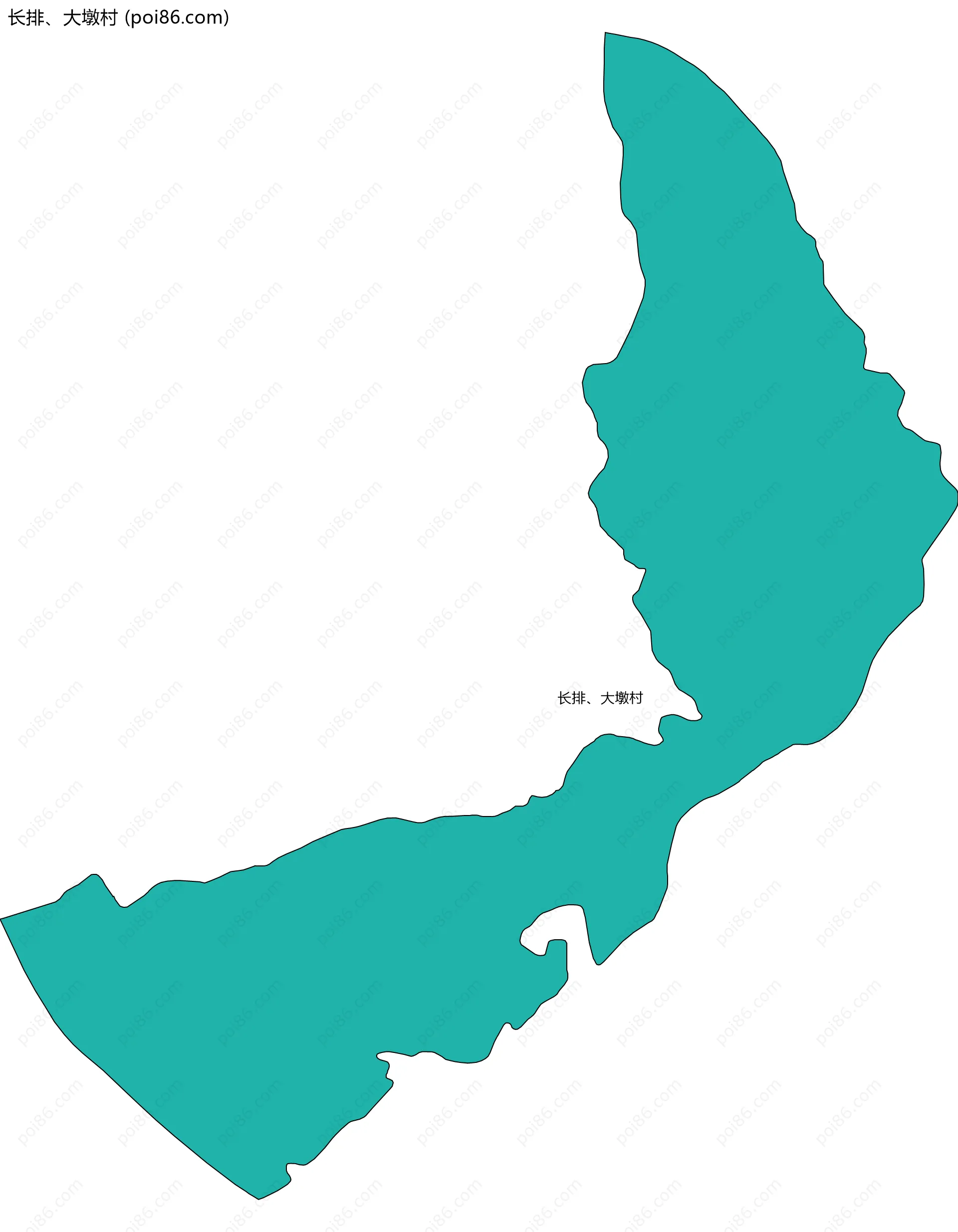 长排、大墩村边界地图