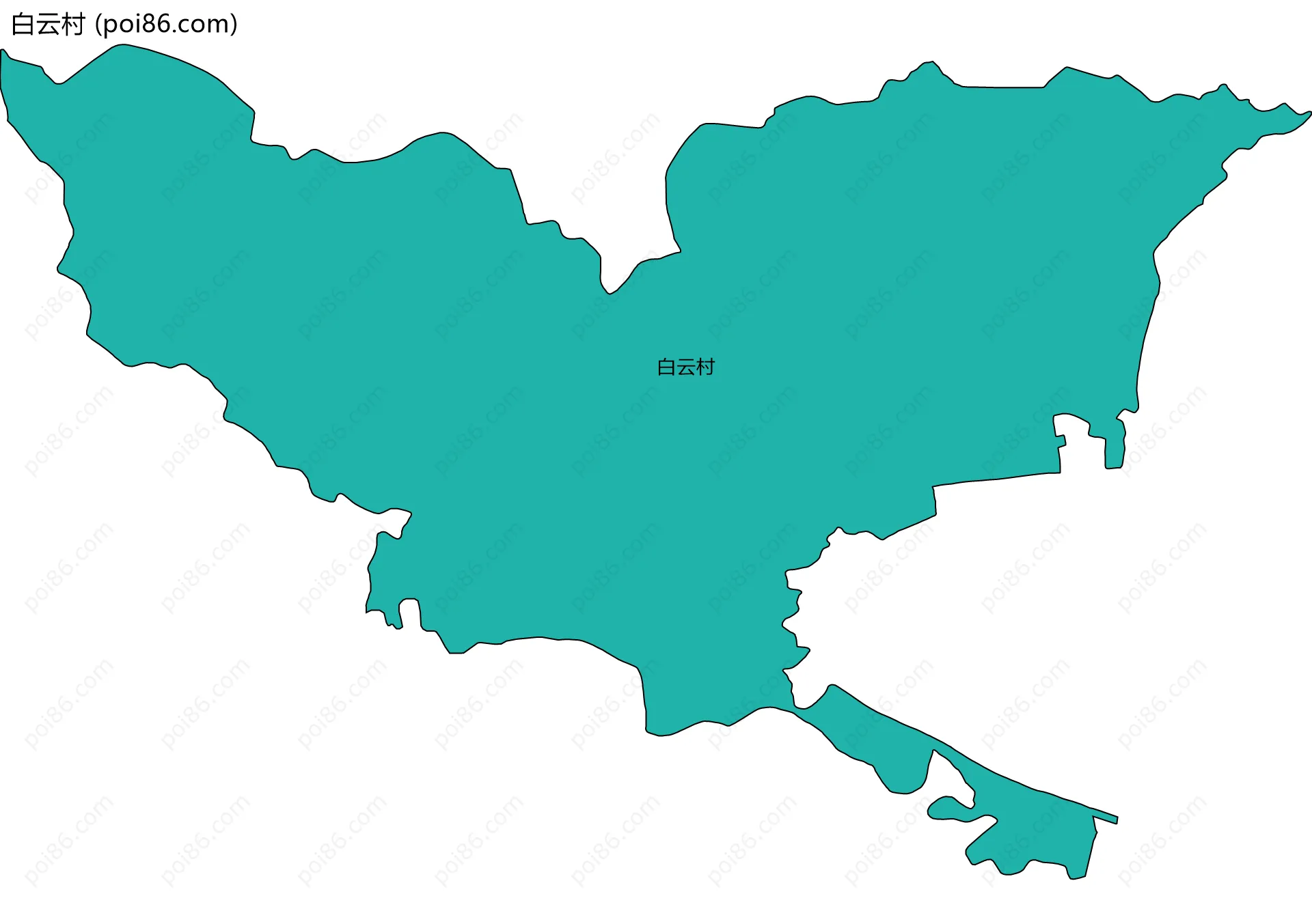白云村边界地图