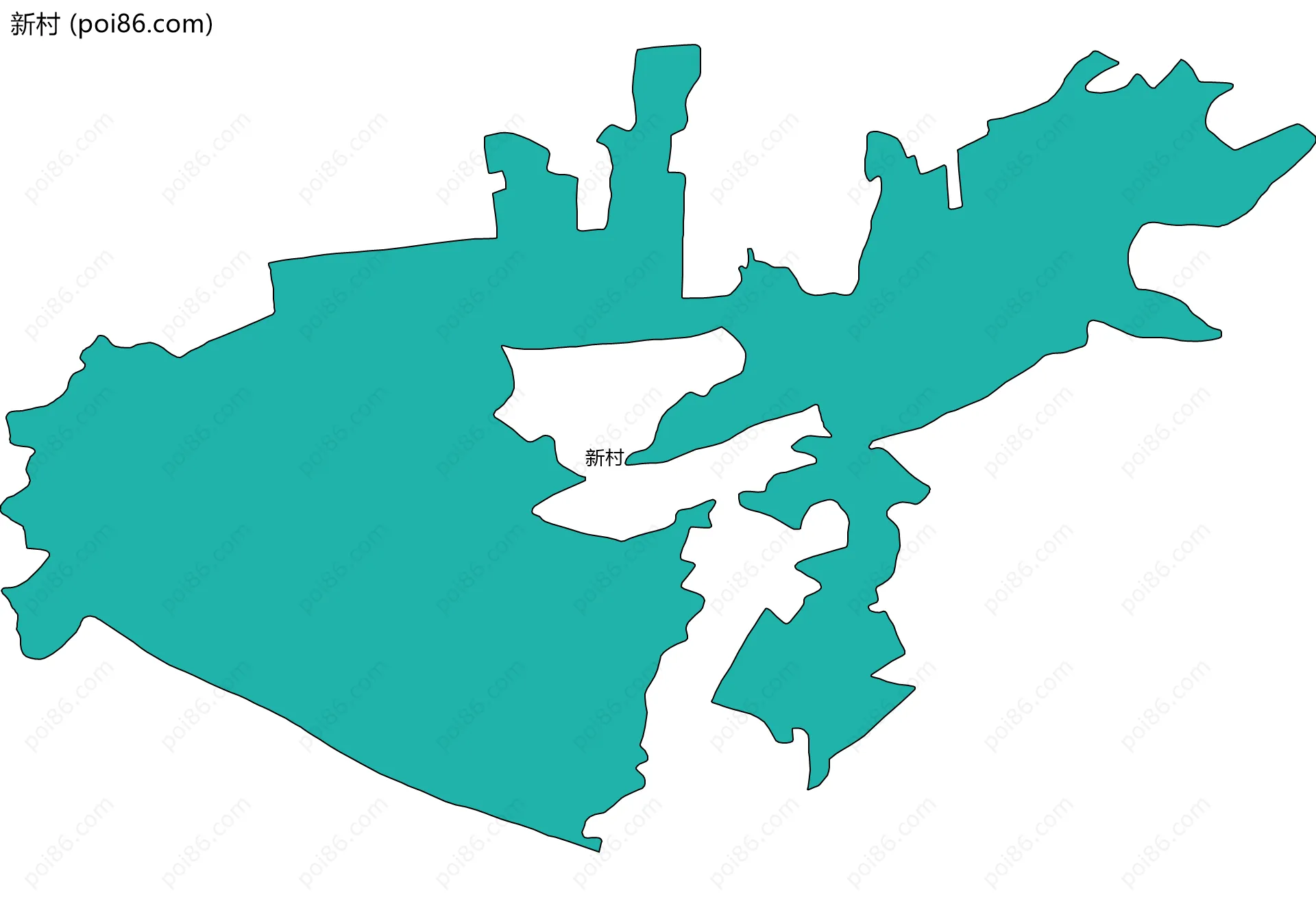 新村边界地图