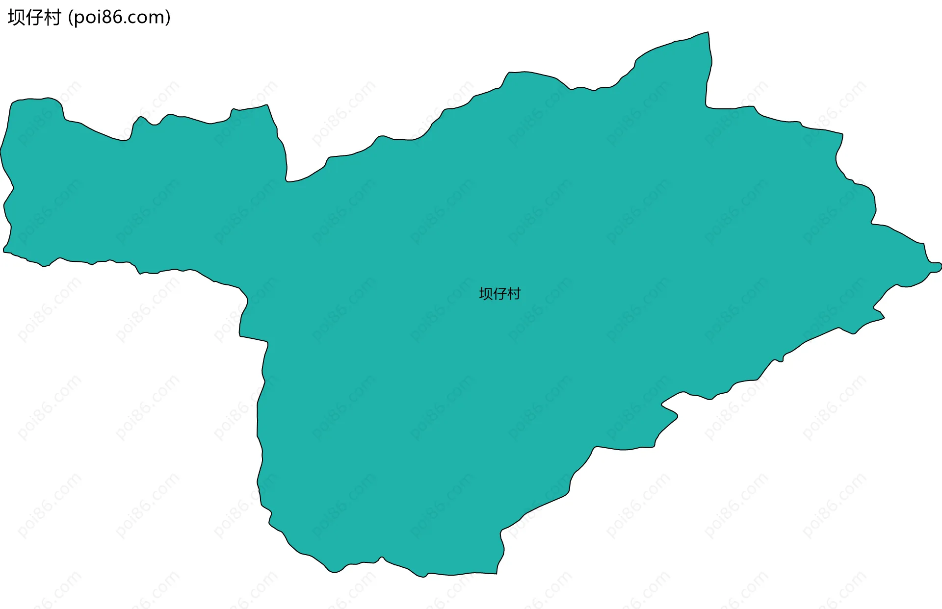 坝仔村边界地图