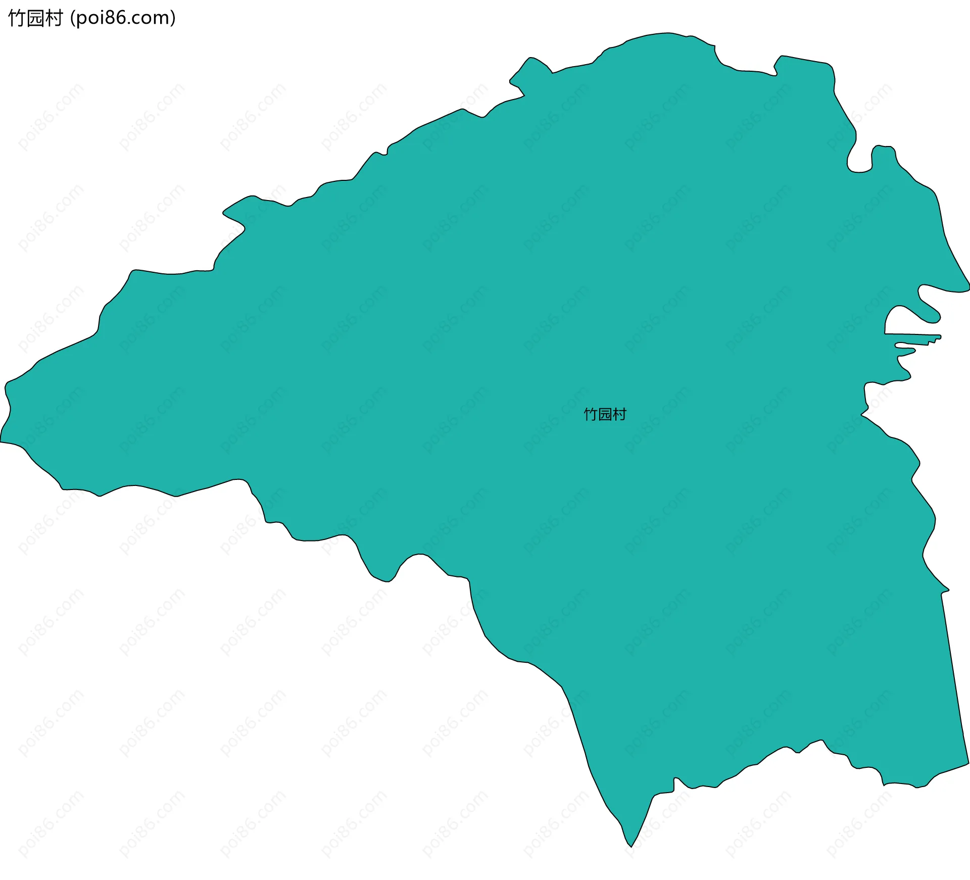 竹园村边界地图