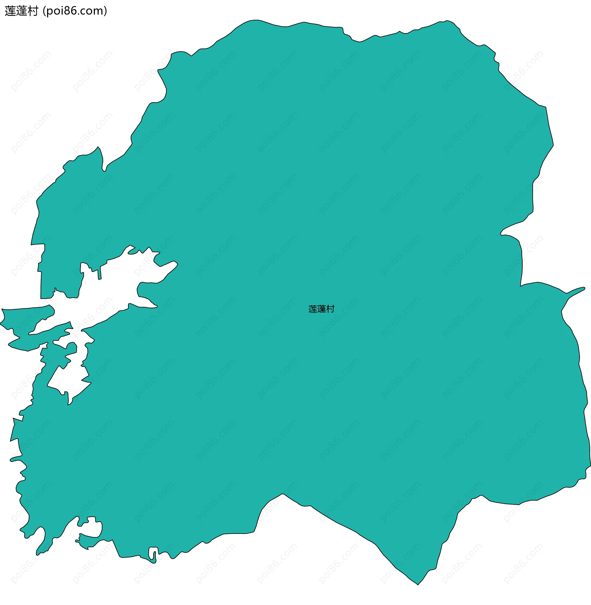 莲蓬村边界地图