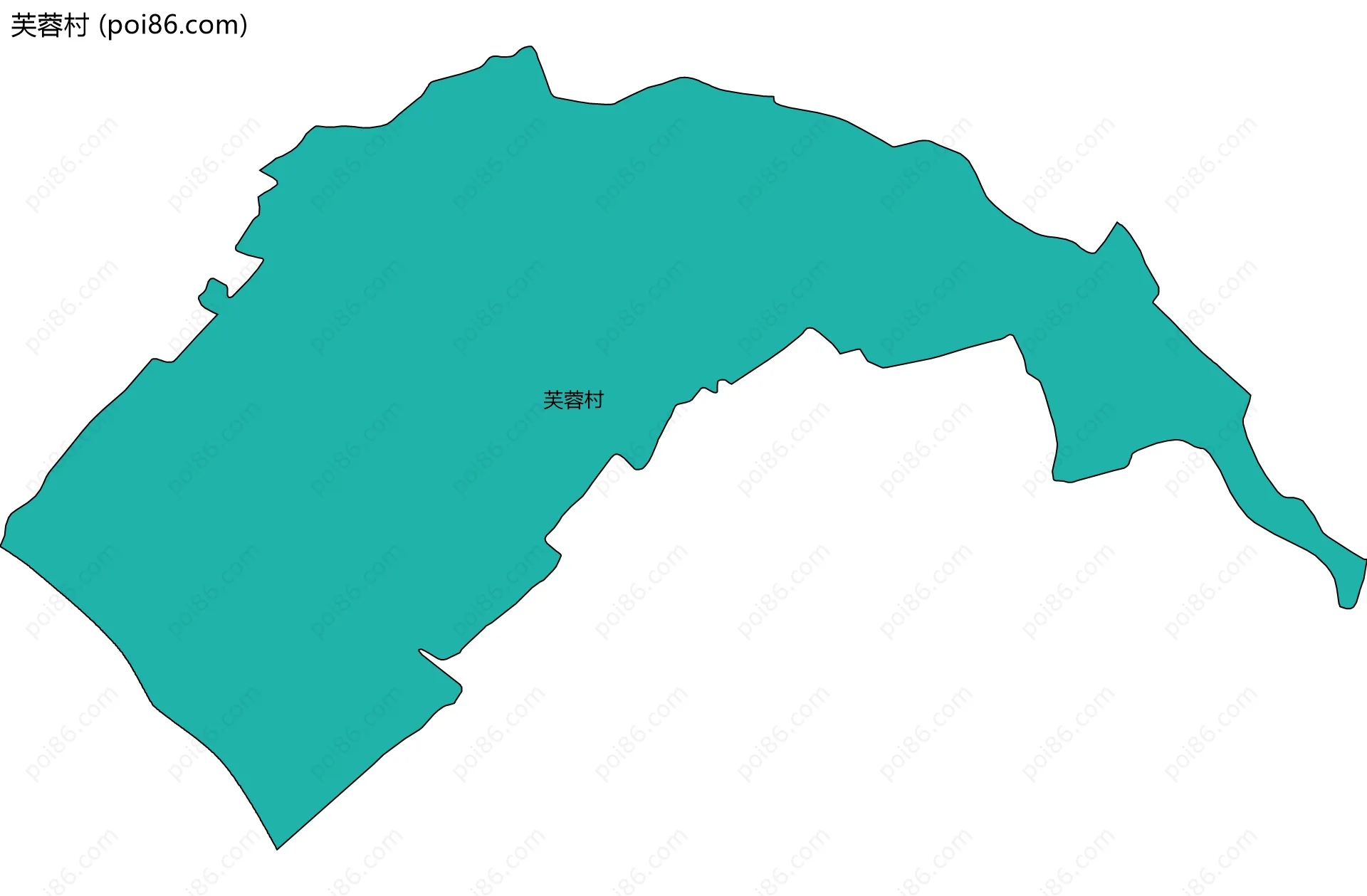 芙蓉村边界地图