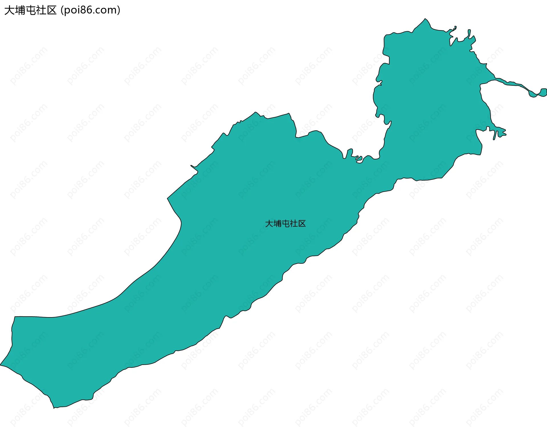 大埔屯社区边界地图