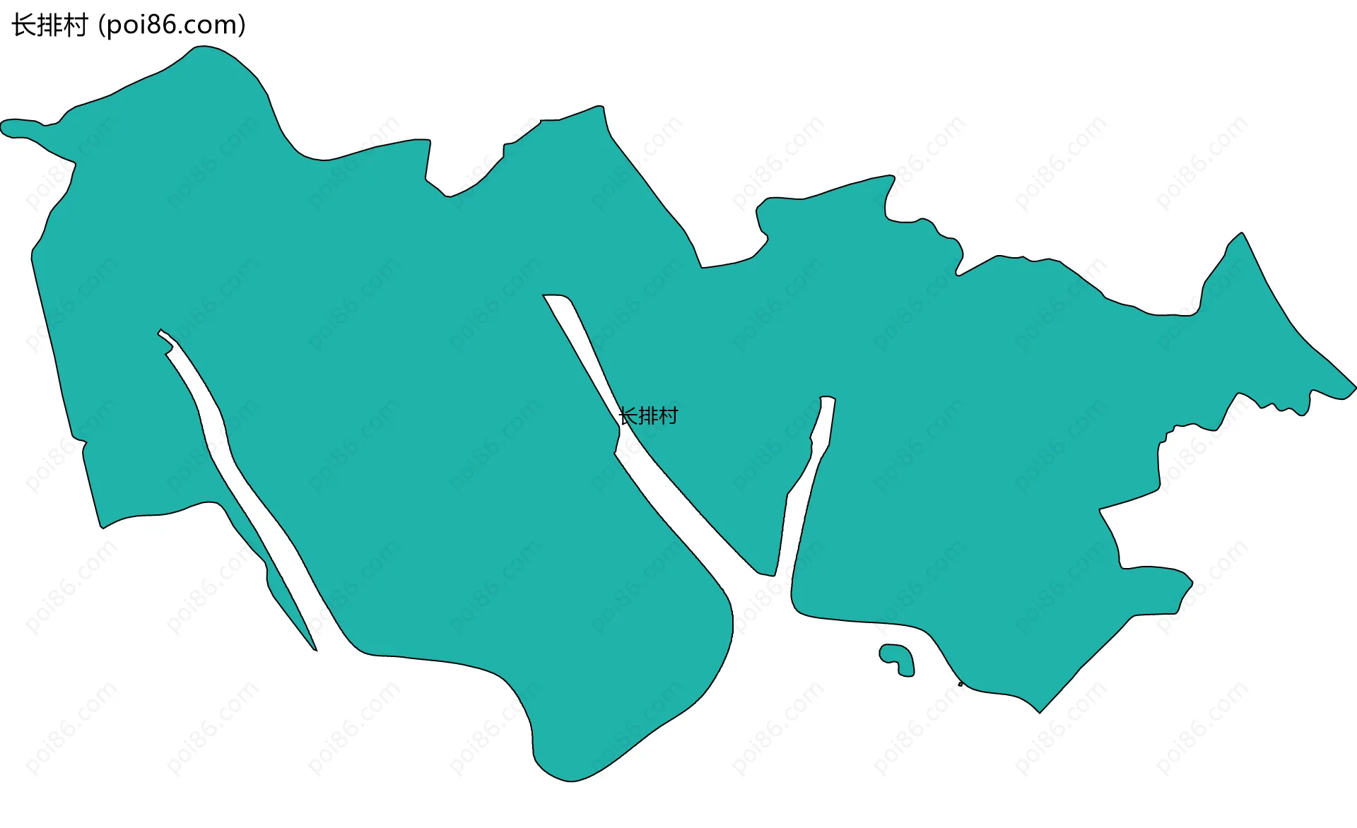 长排村边界地图