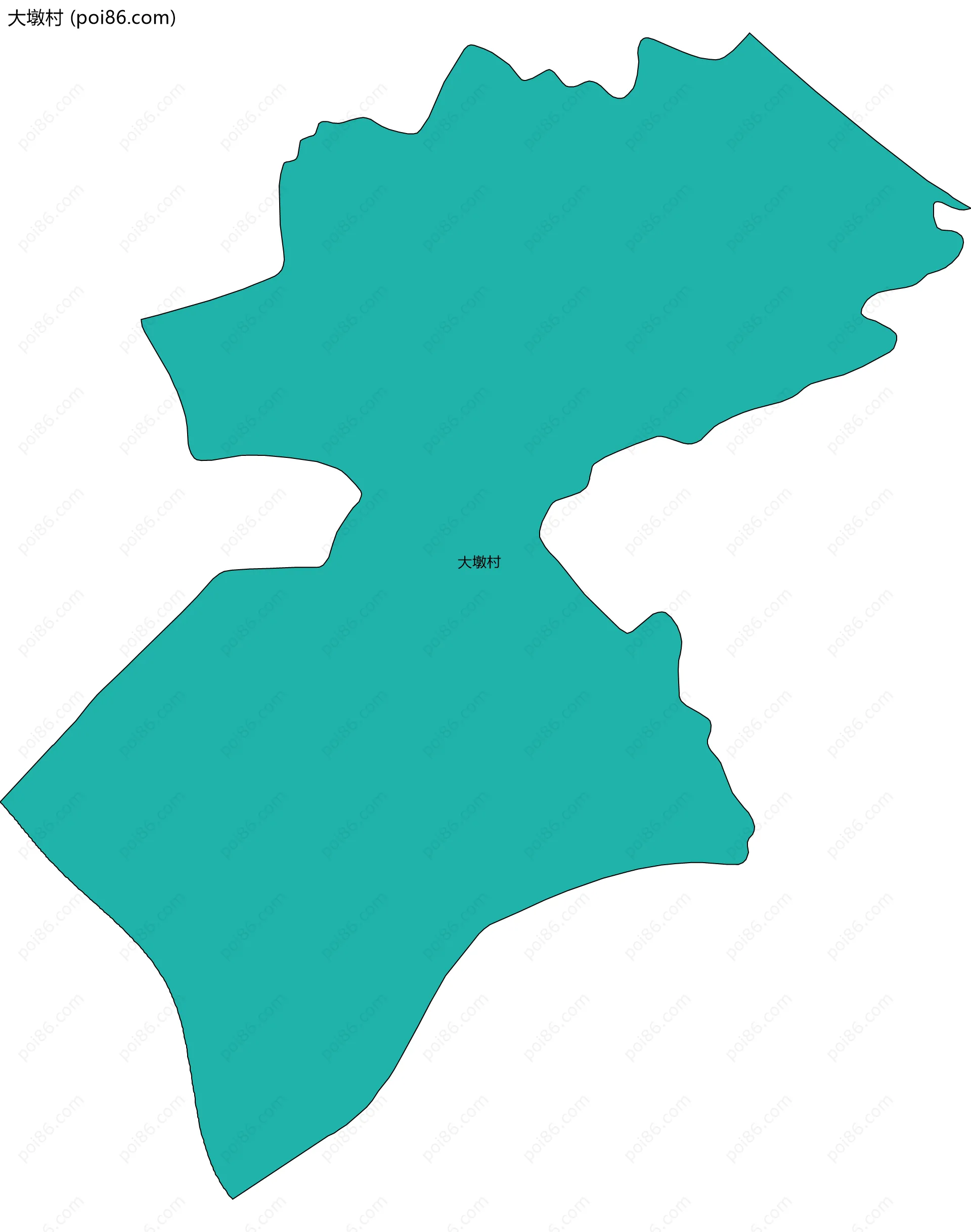 大墩村边界地图