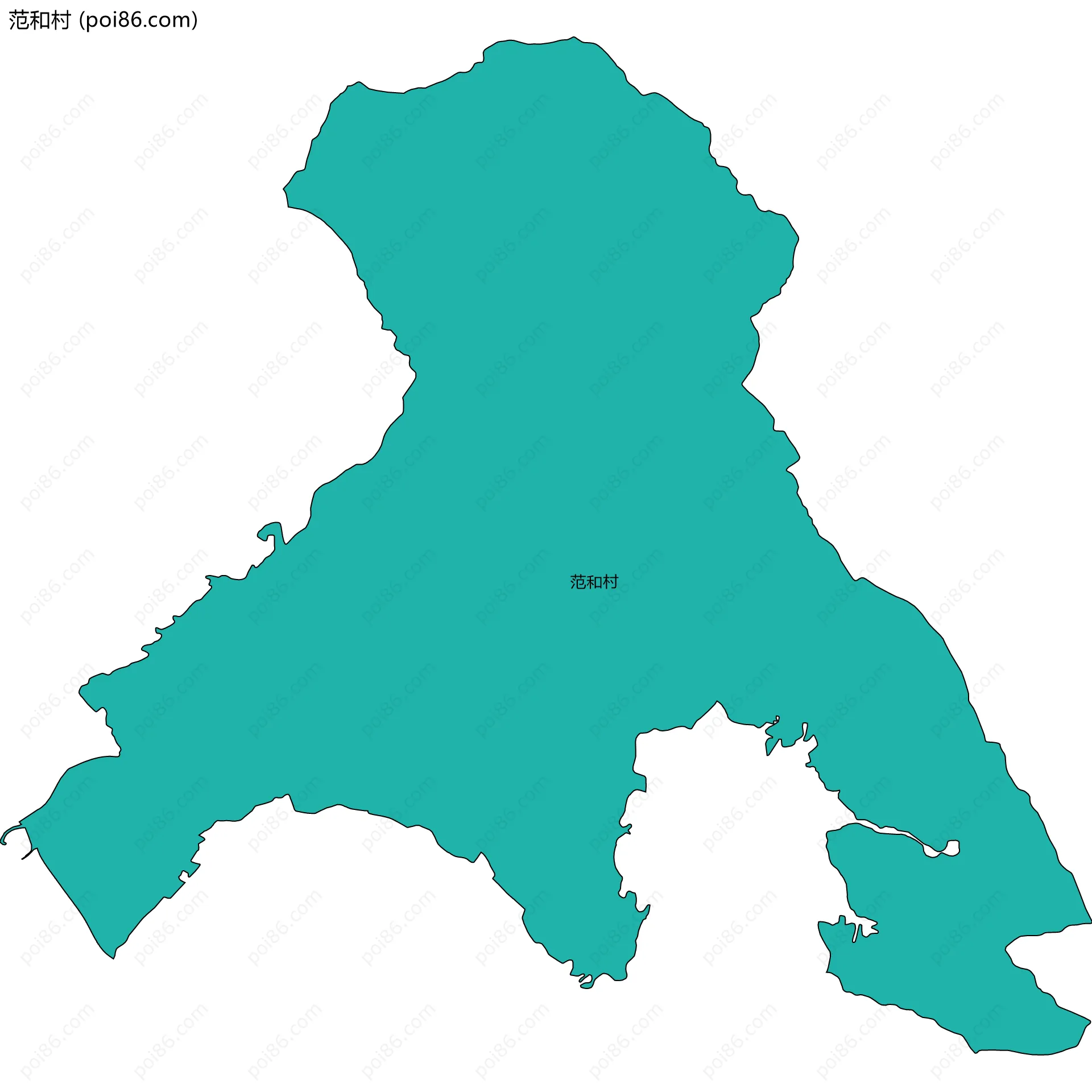 范和村边界地图