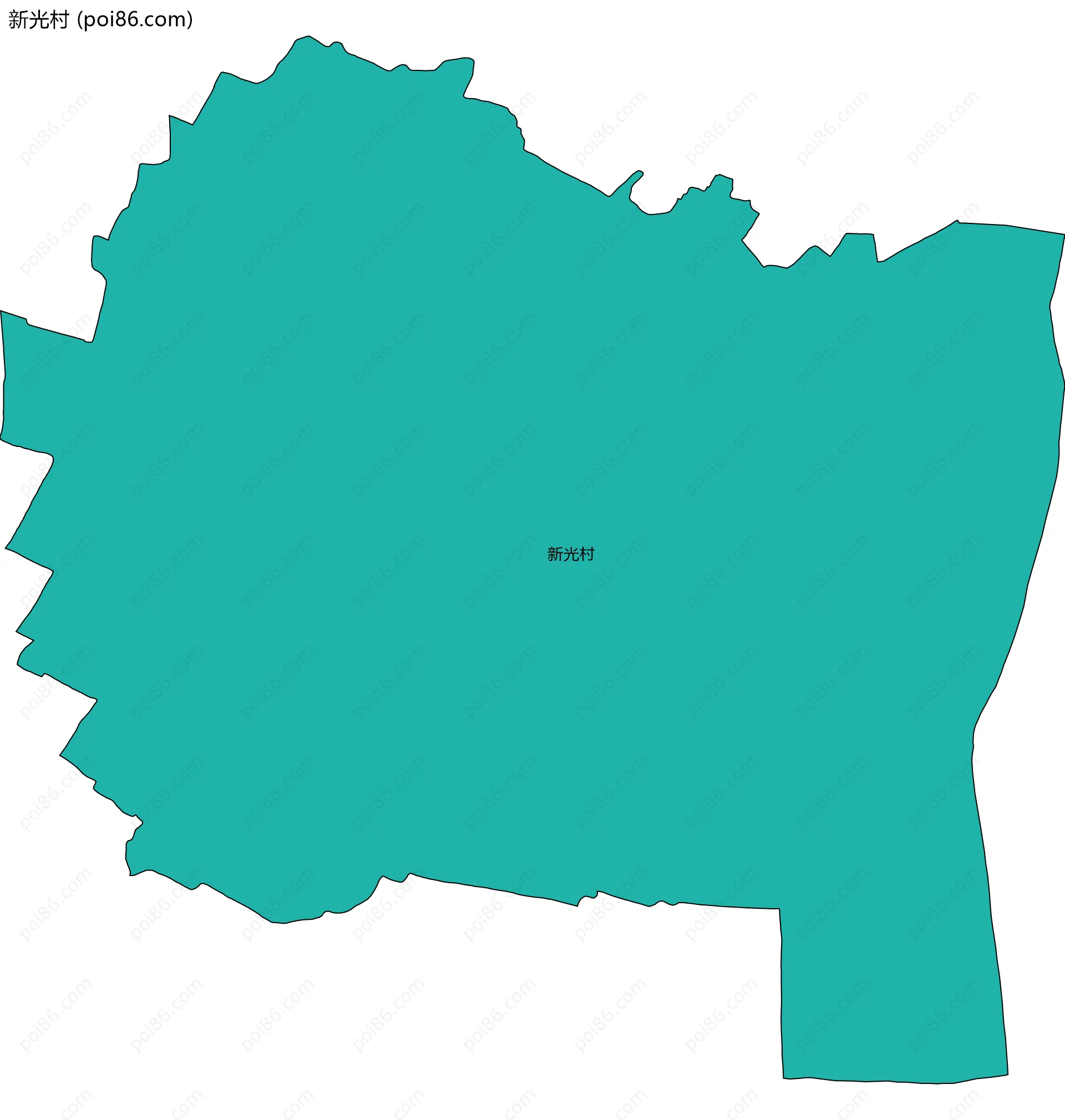 新光村边界地图