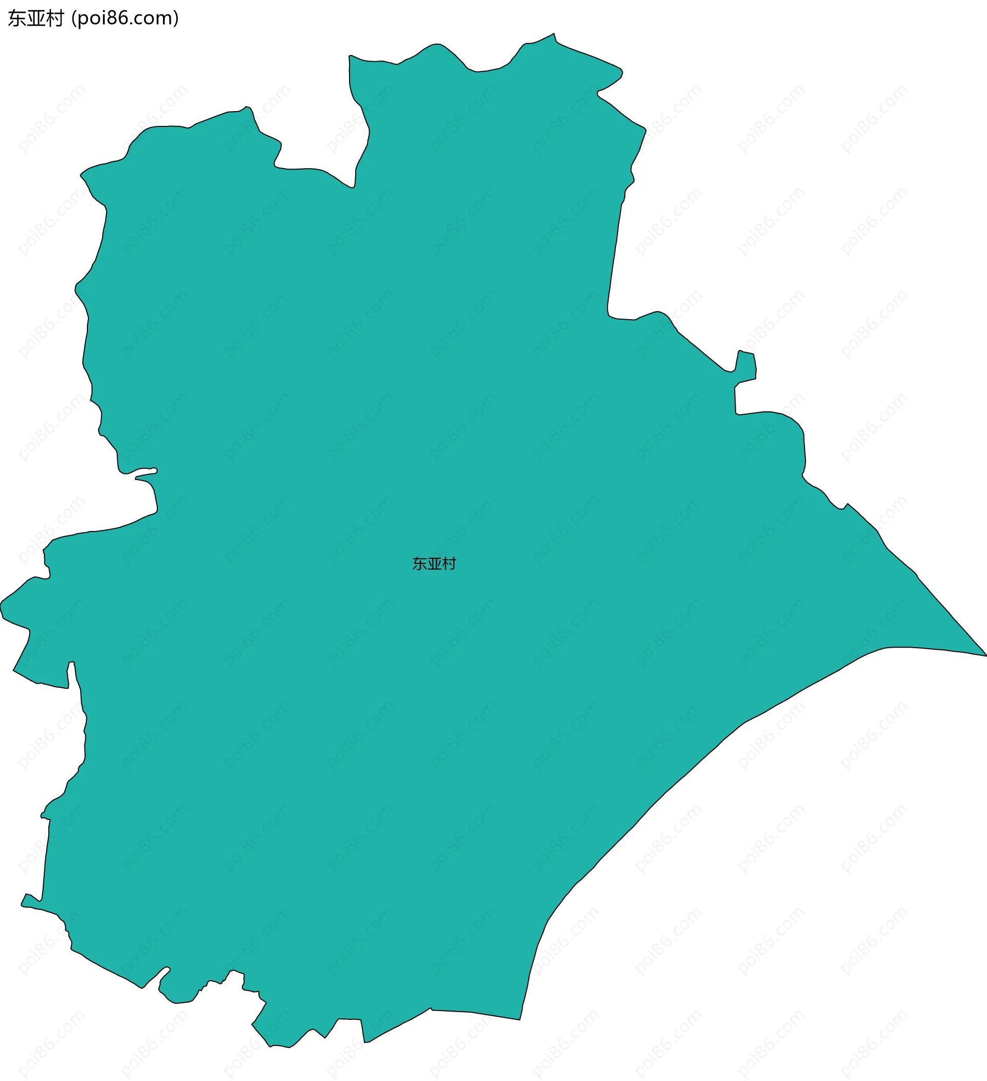 东亚村边界地图