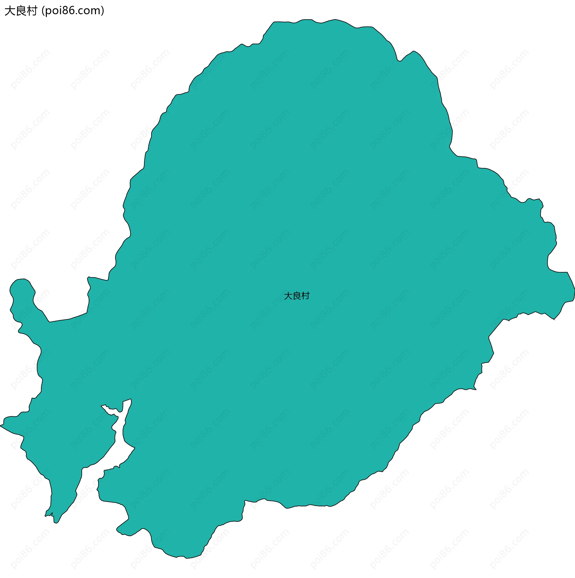 大良村边界地图