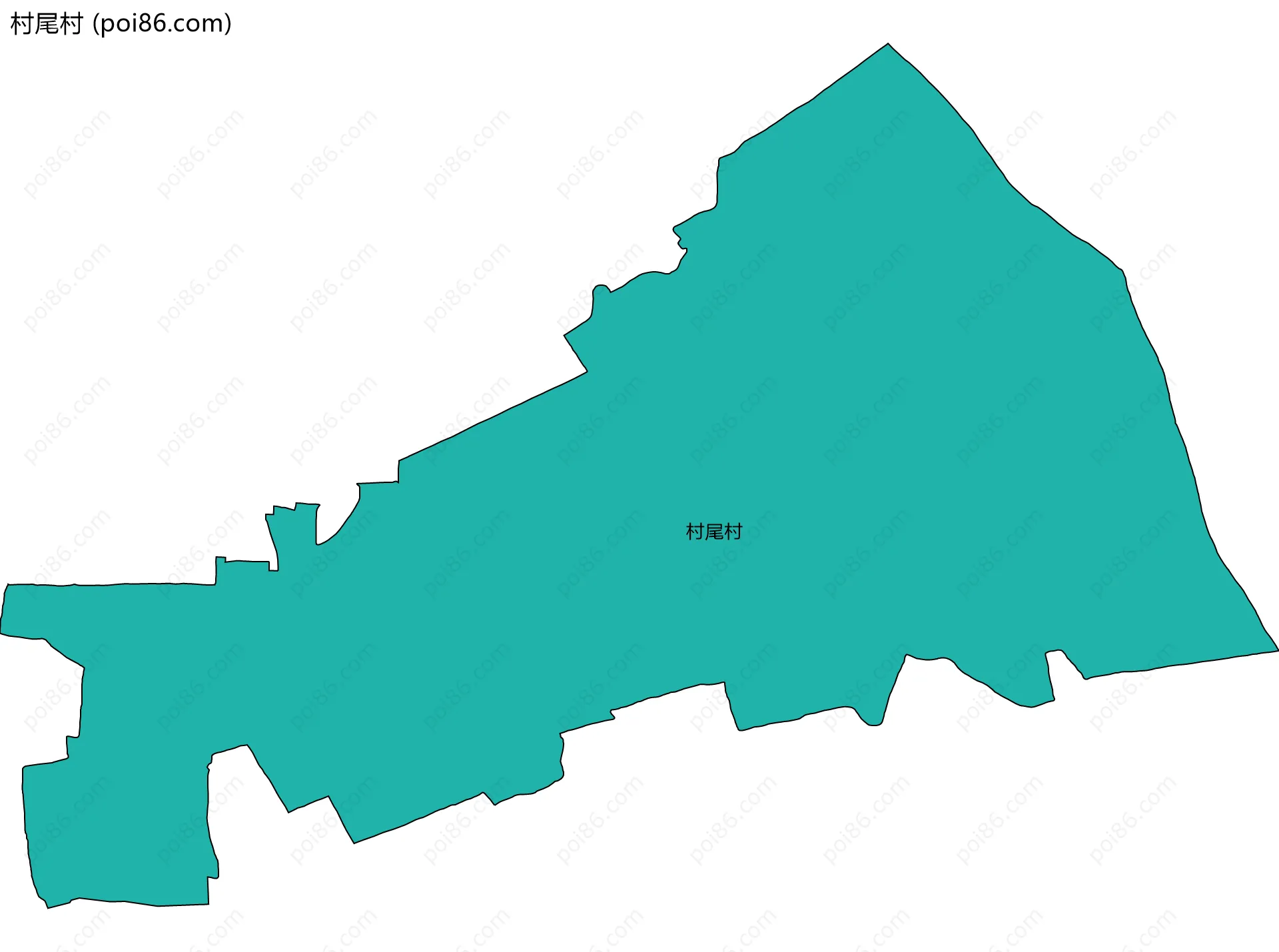 村尾村边界地图