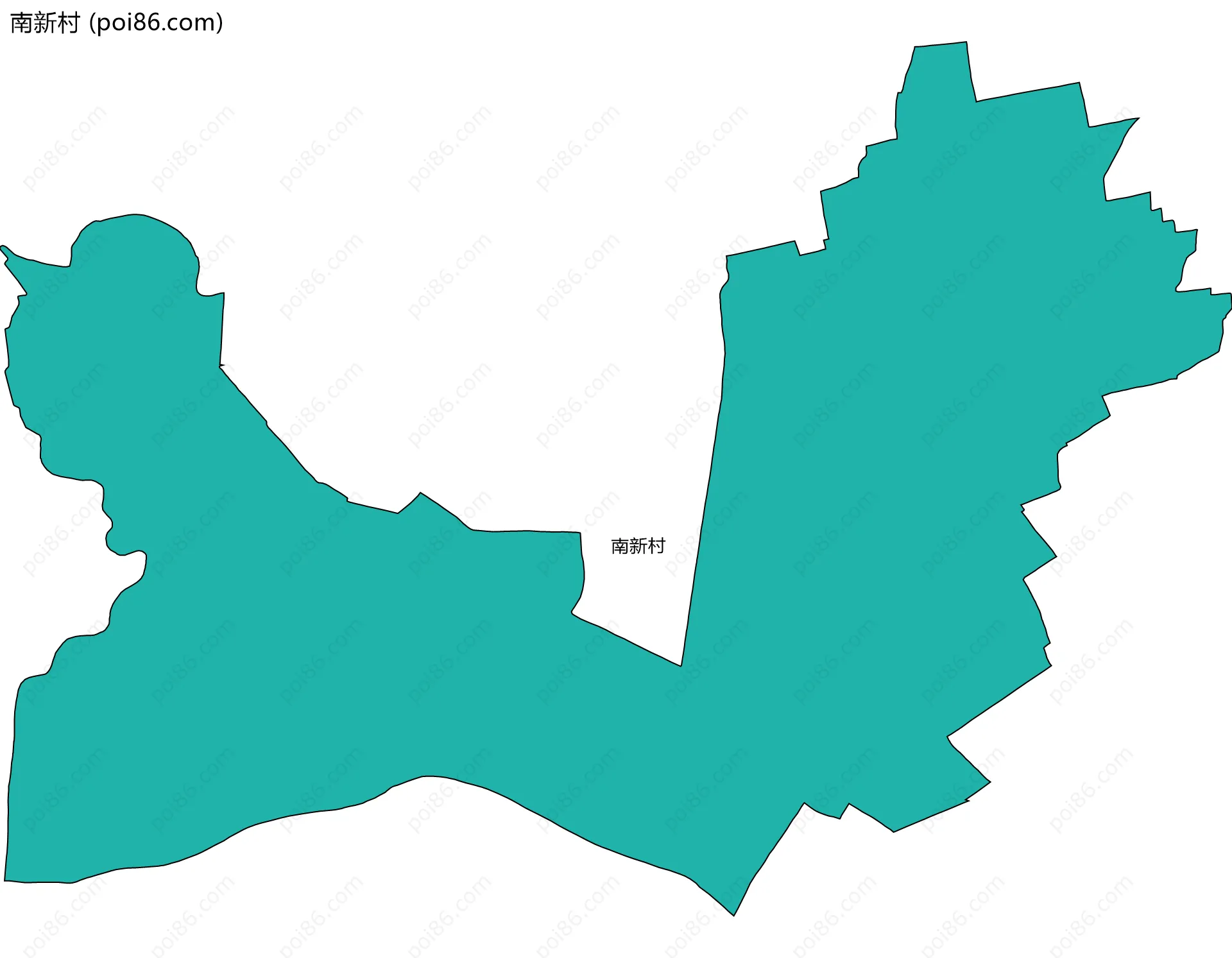 南新村边界地图
