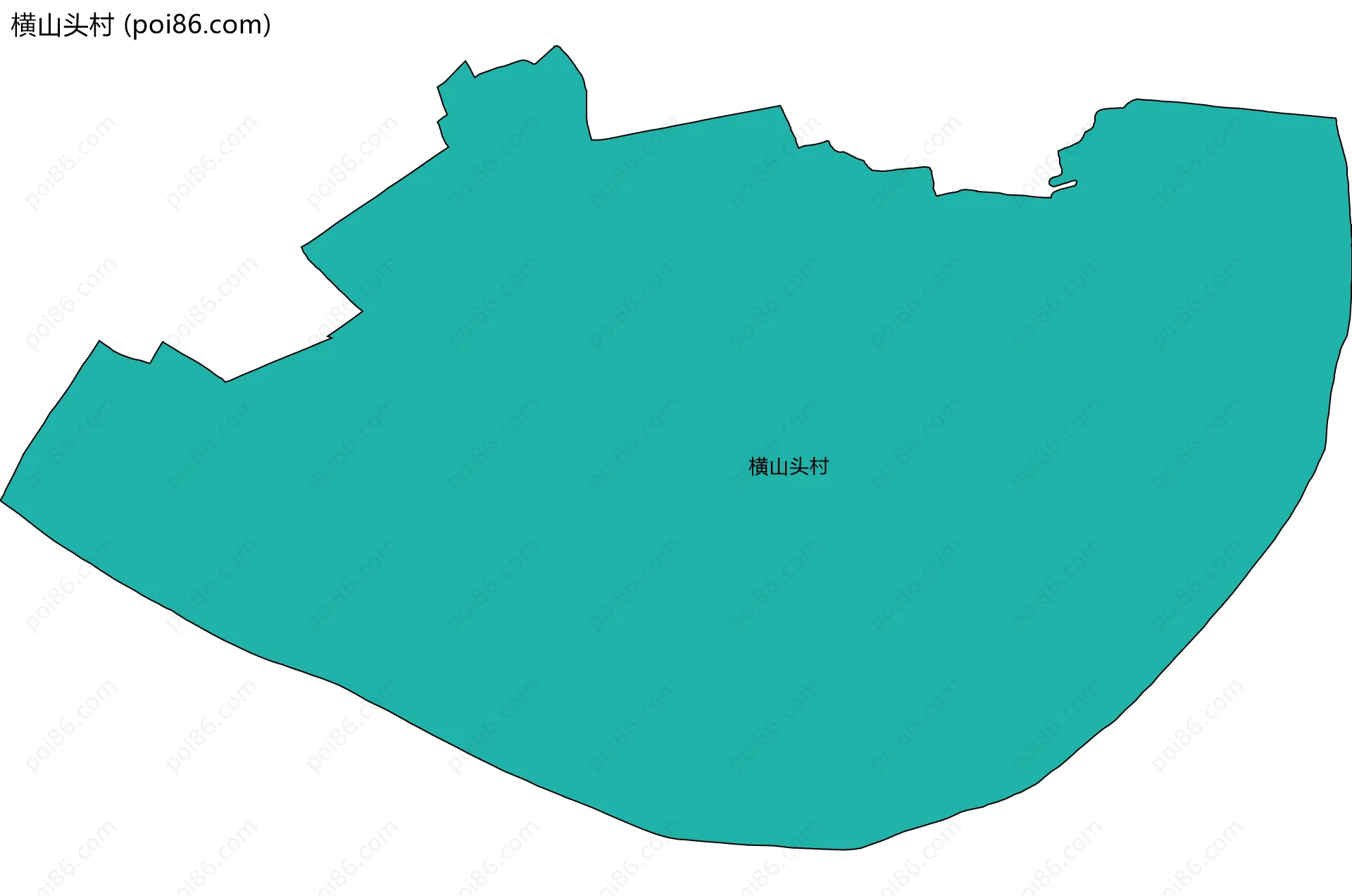 横山头村边界地图