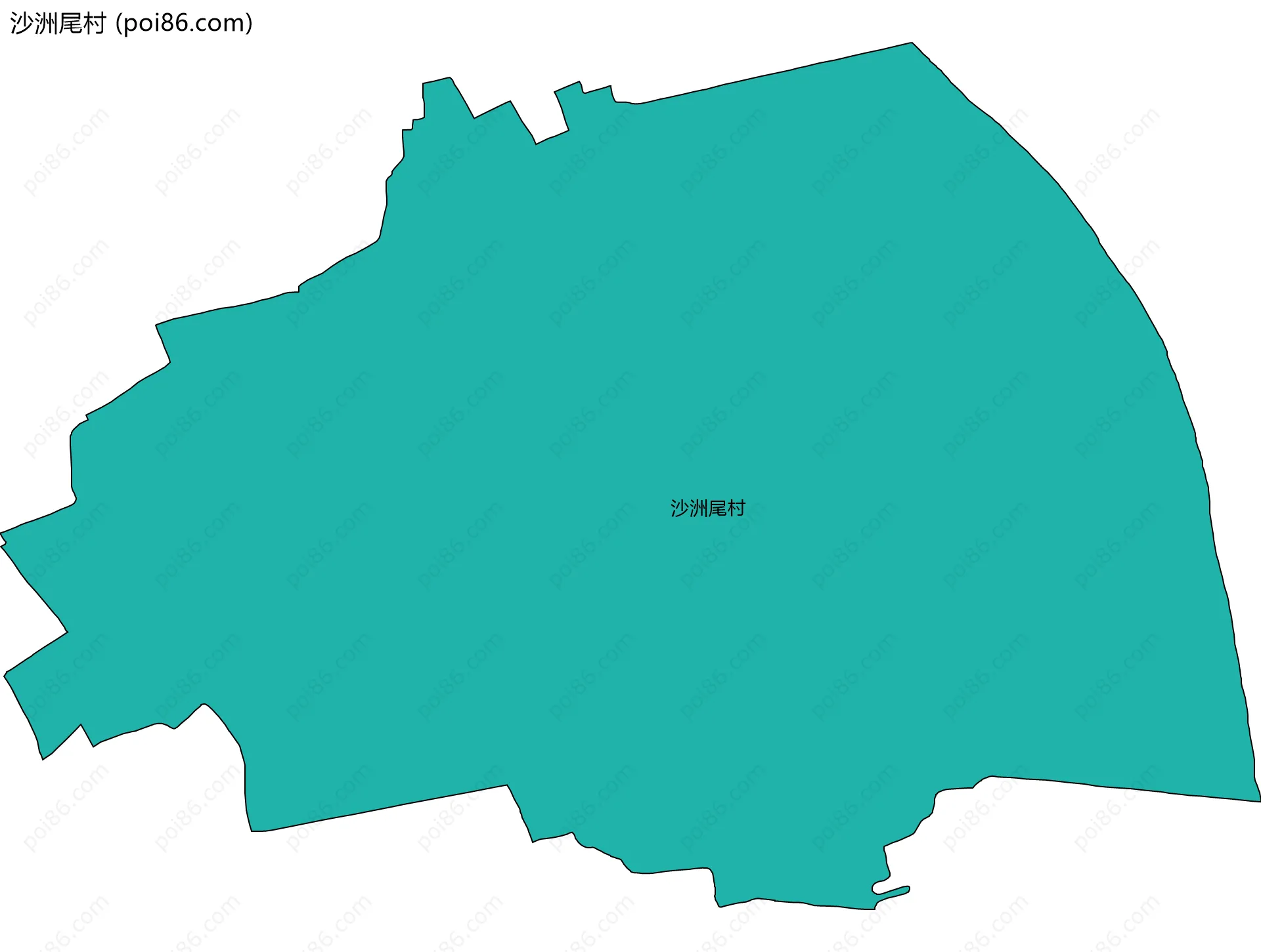 沙洲尾村边界地图