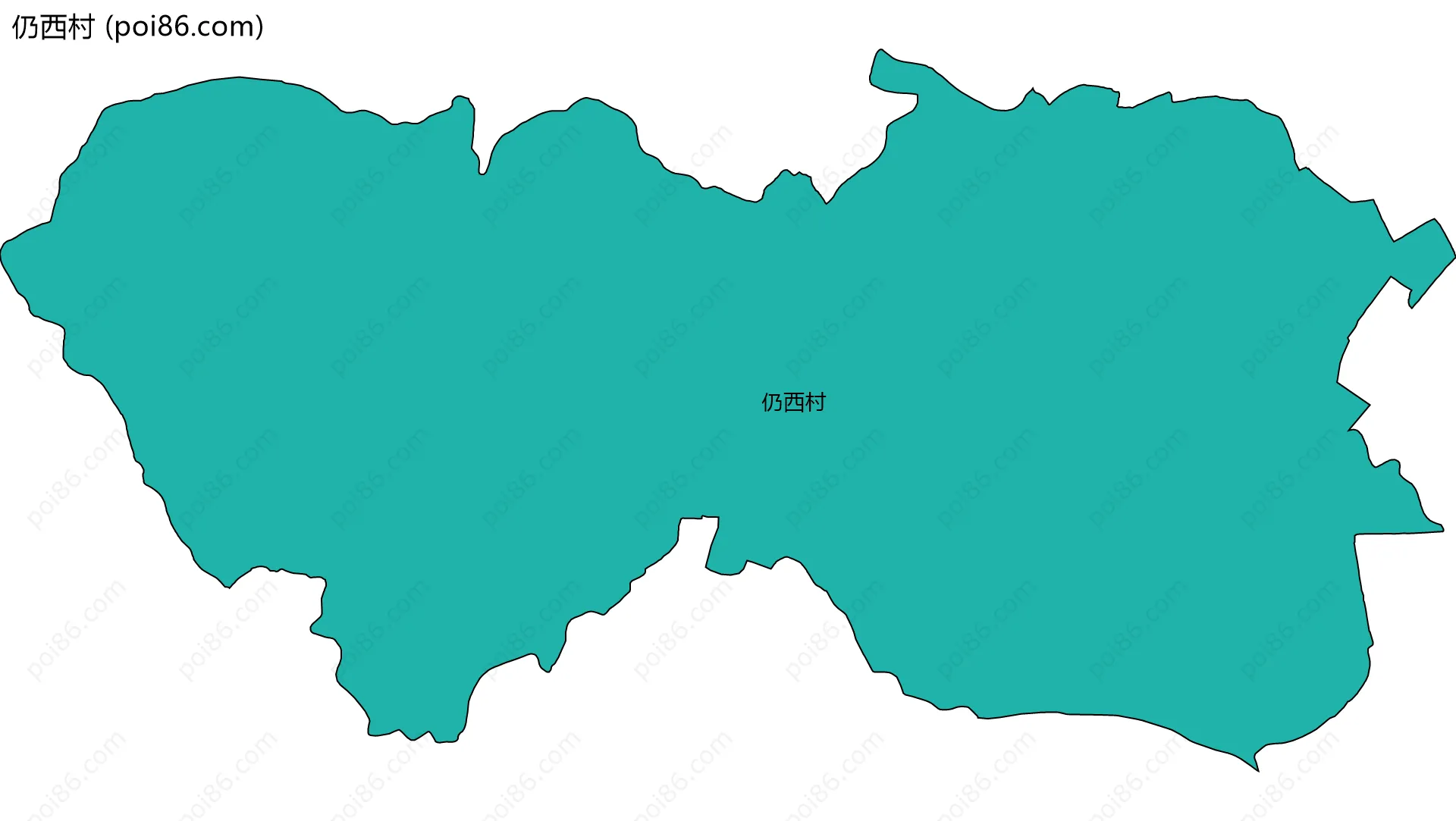 仍西村边界地图