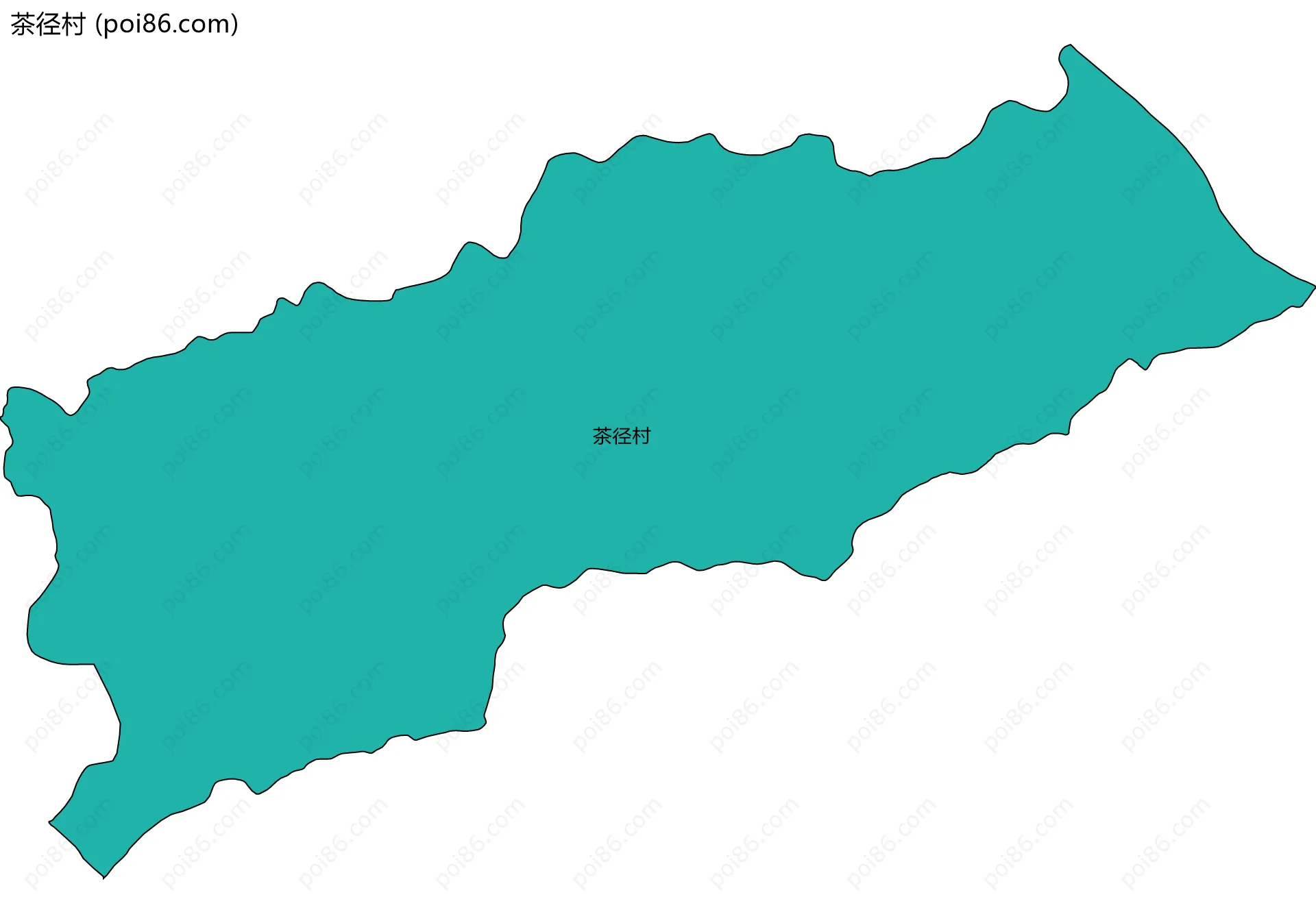 茶径村边界地图