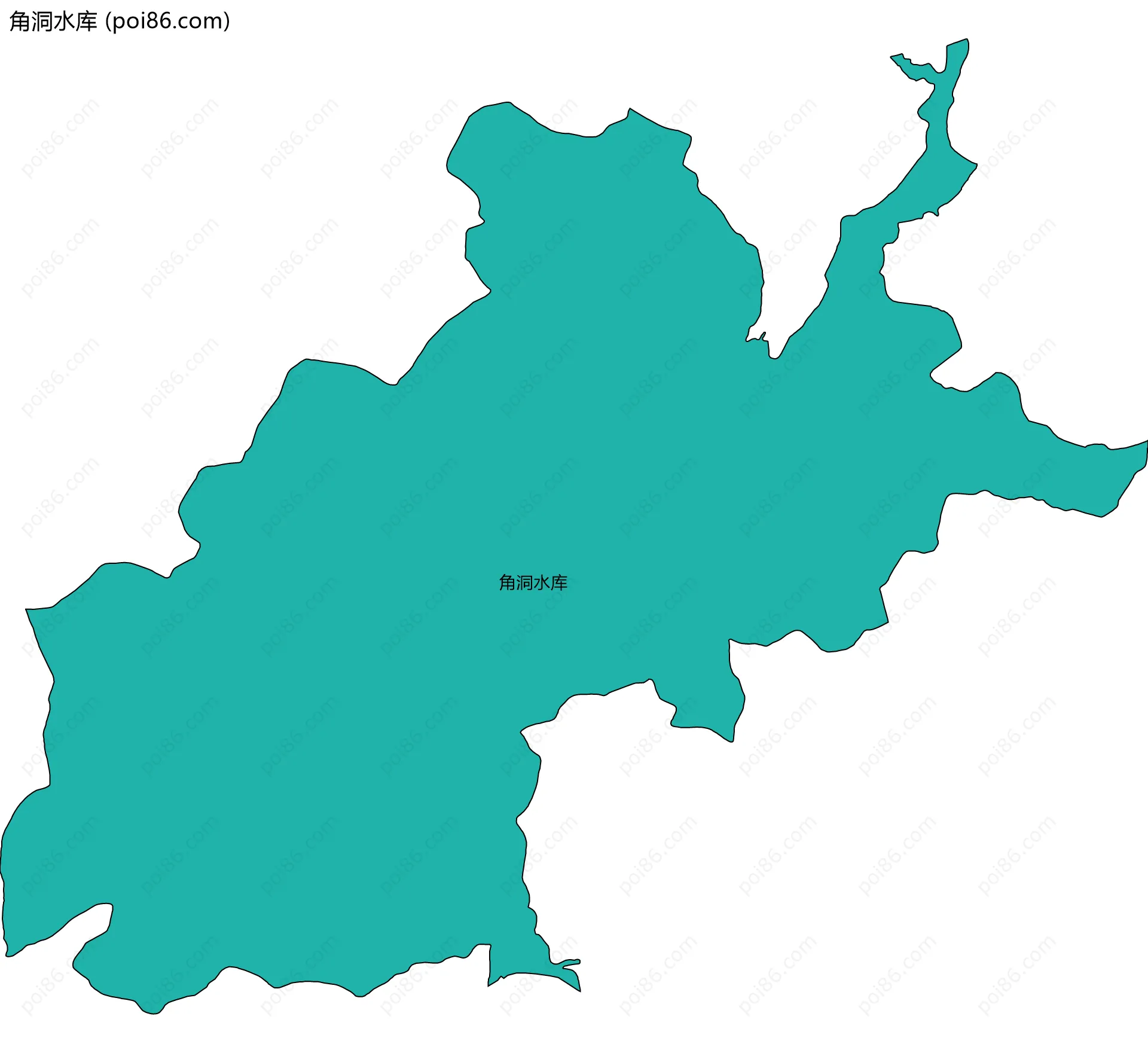 角洞水库边界地图
