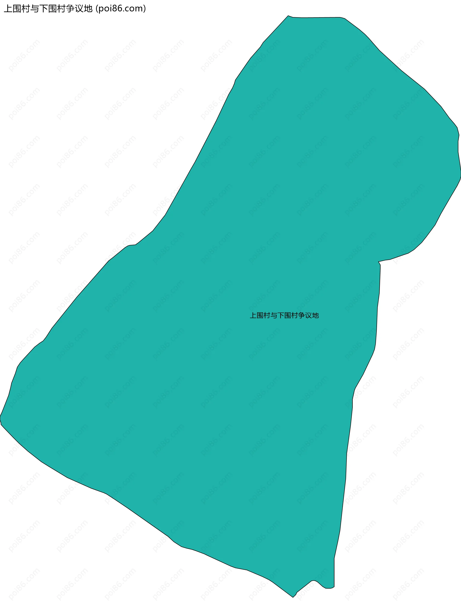 上围村与下围村争议地边界地图