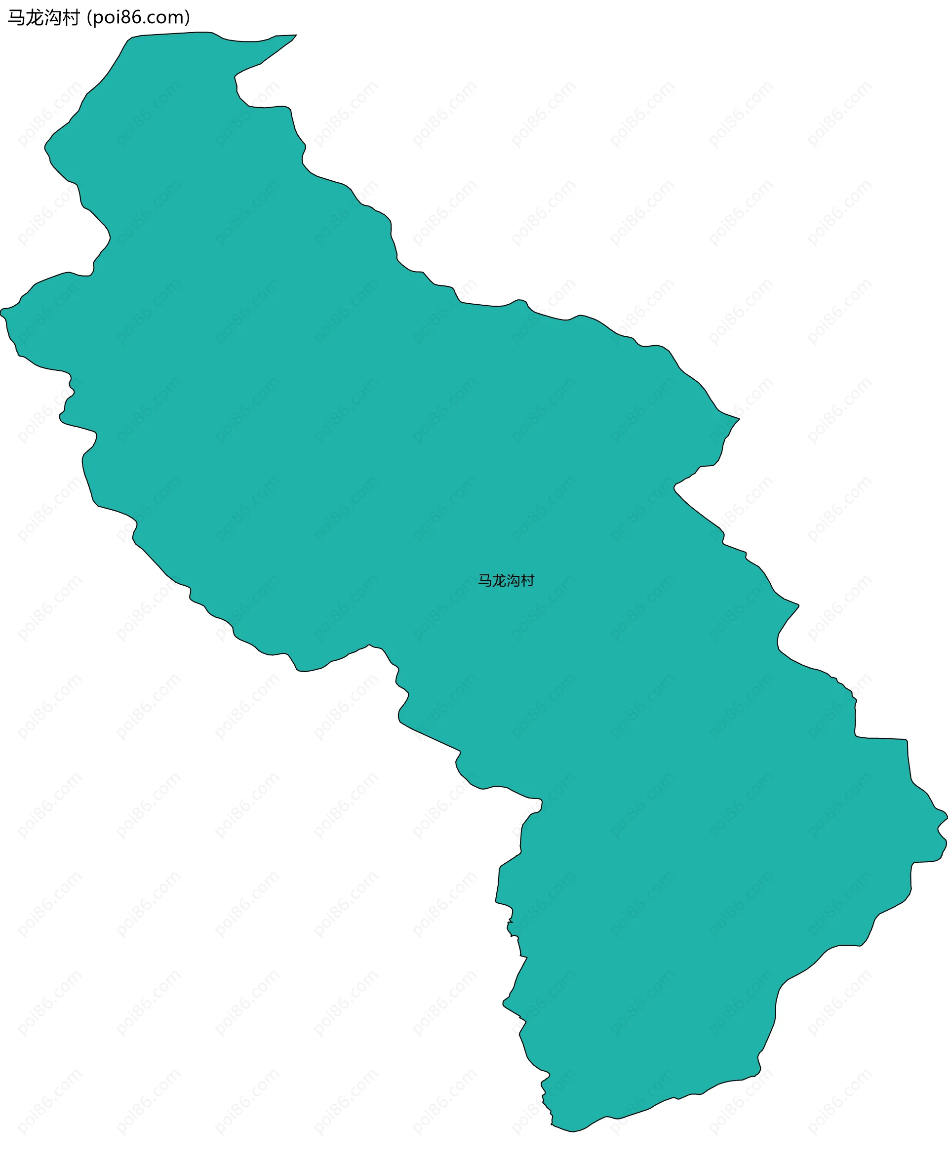 马龙沟村边界地图