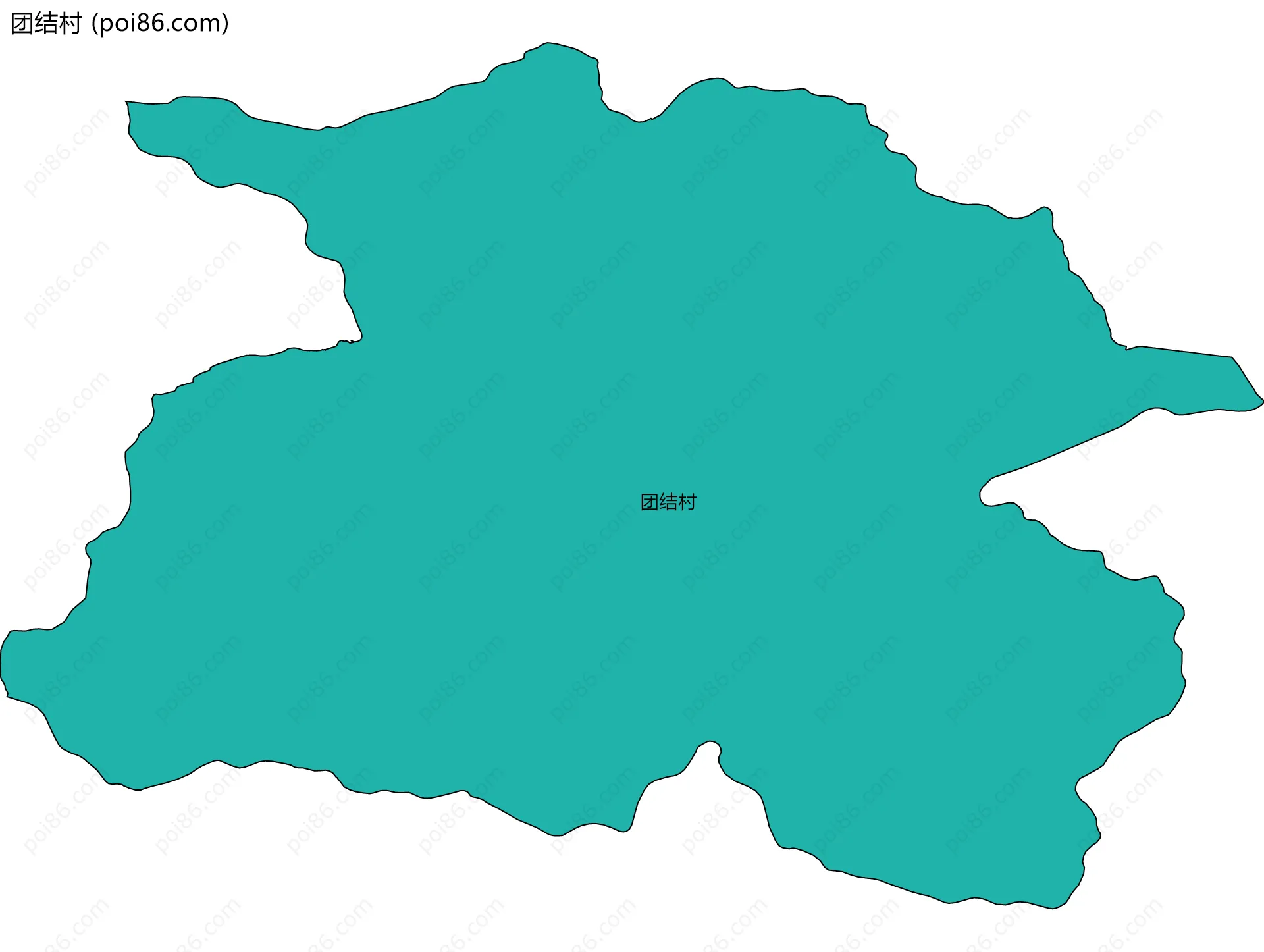 团结村边界地图