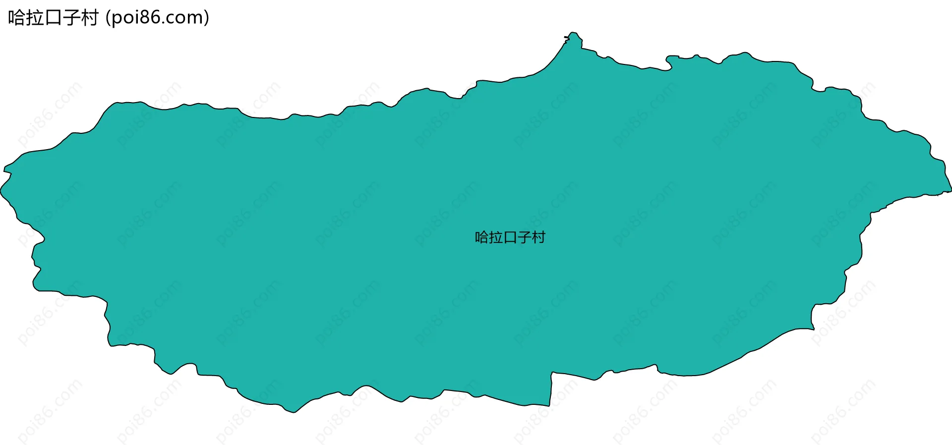 哈拉口子村边界地图