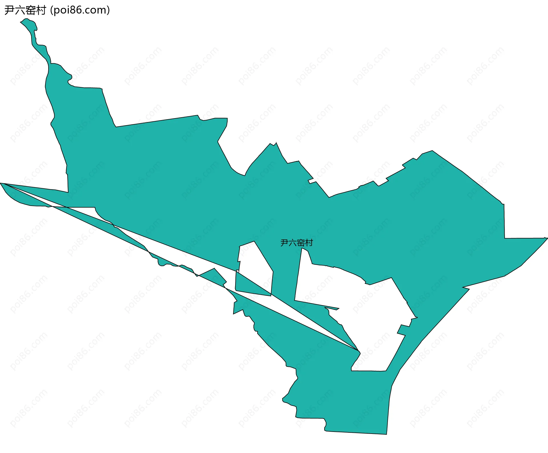 尹六窑村边界地图