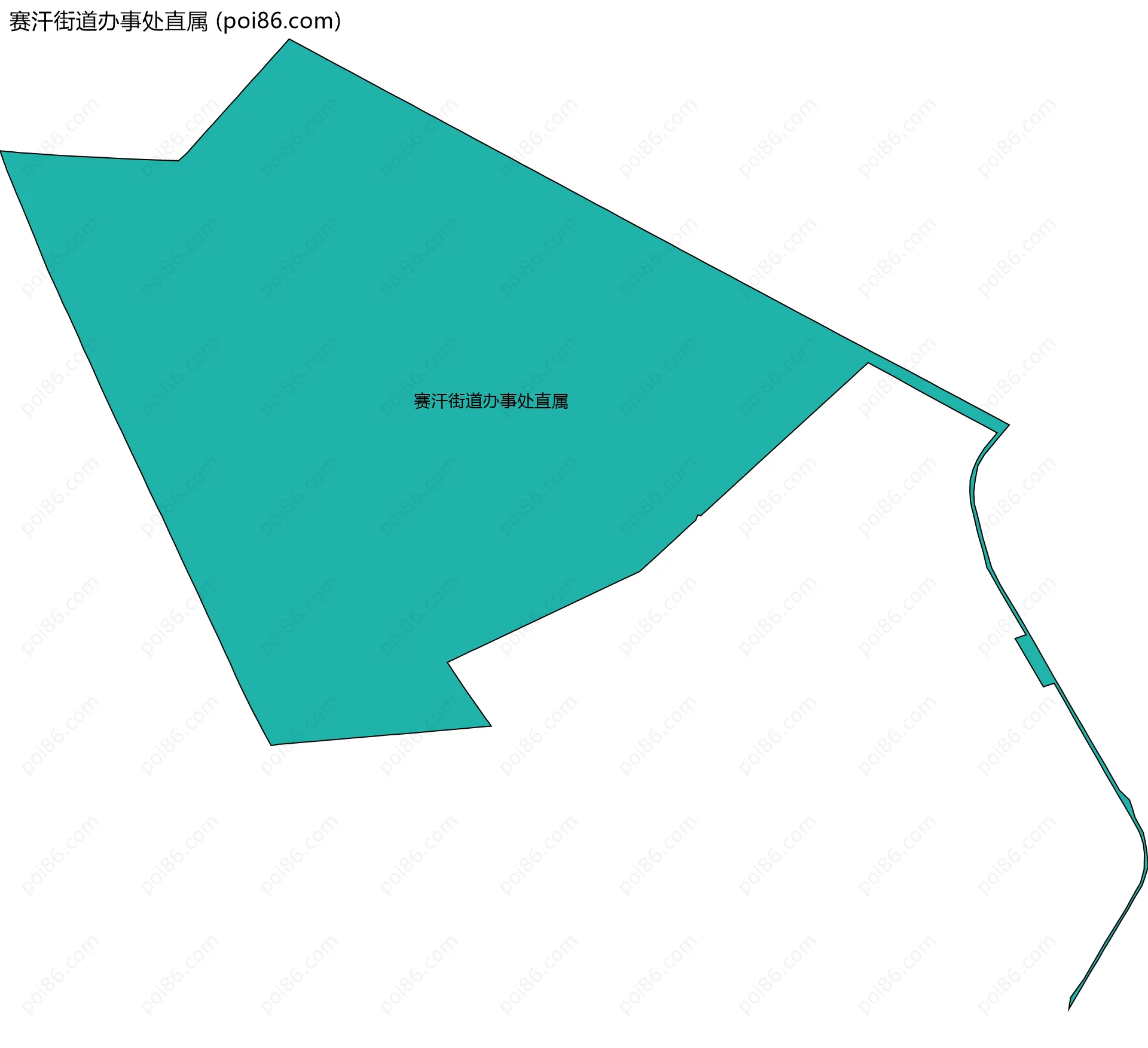 赛汗街道办事处直属边界地图