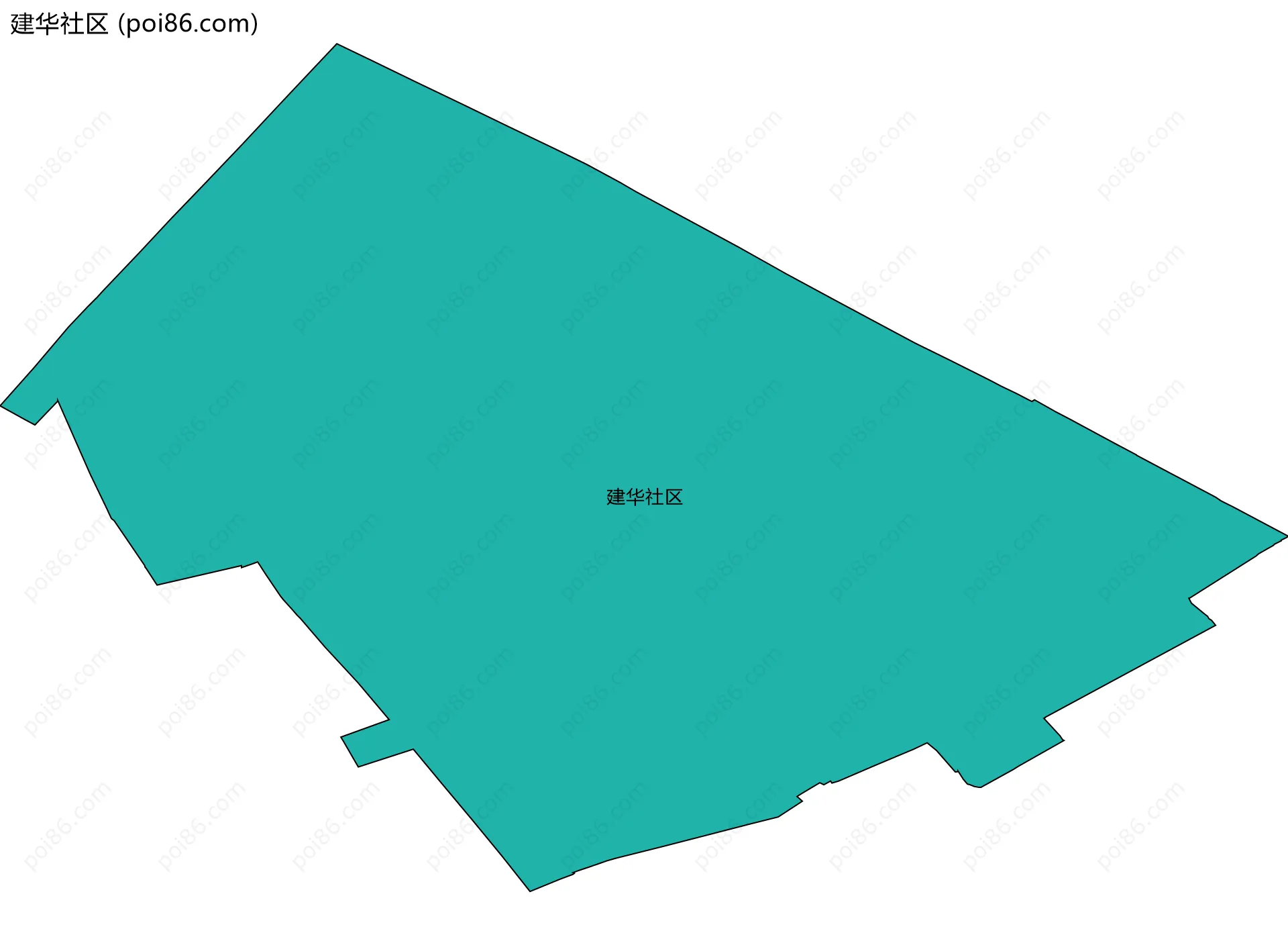 建华社区边界地图