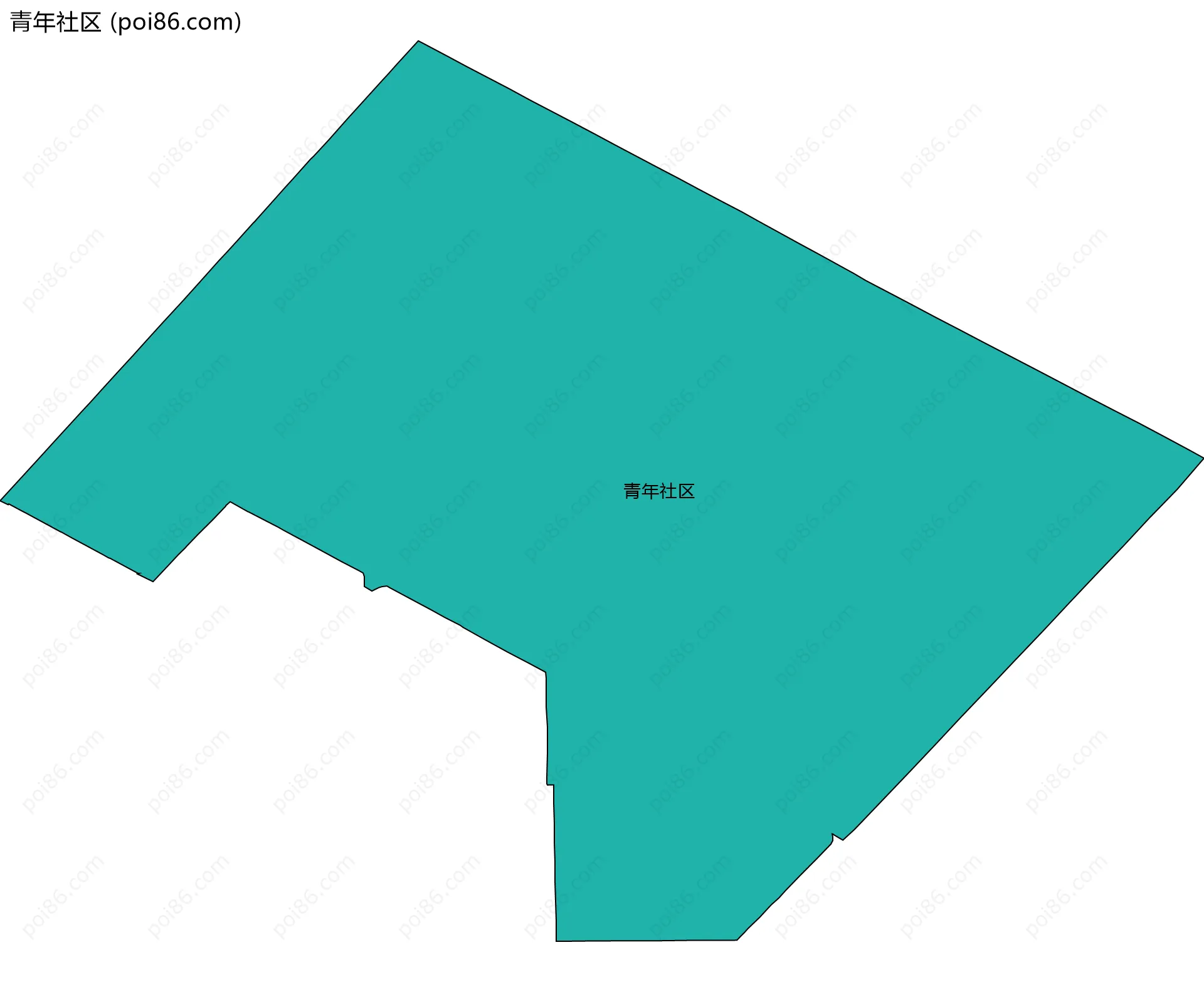 青年社区边界地图