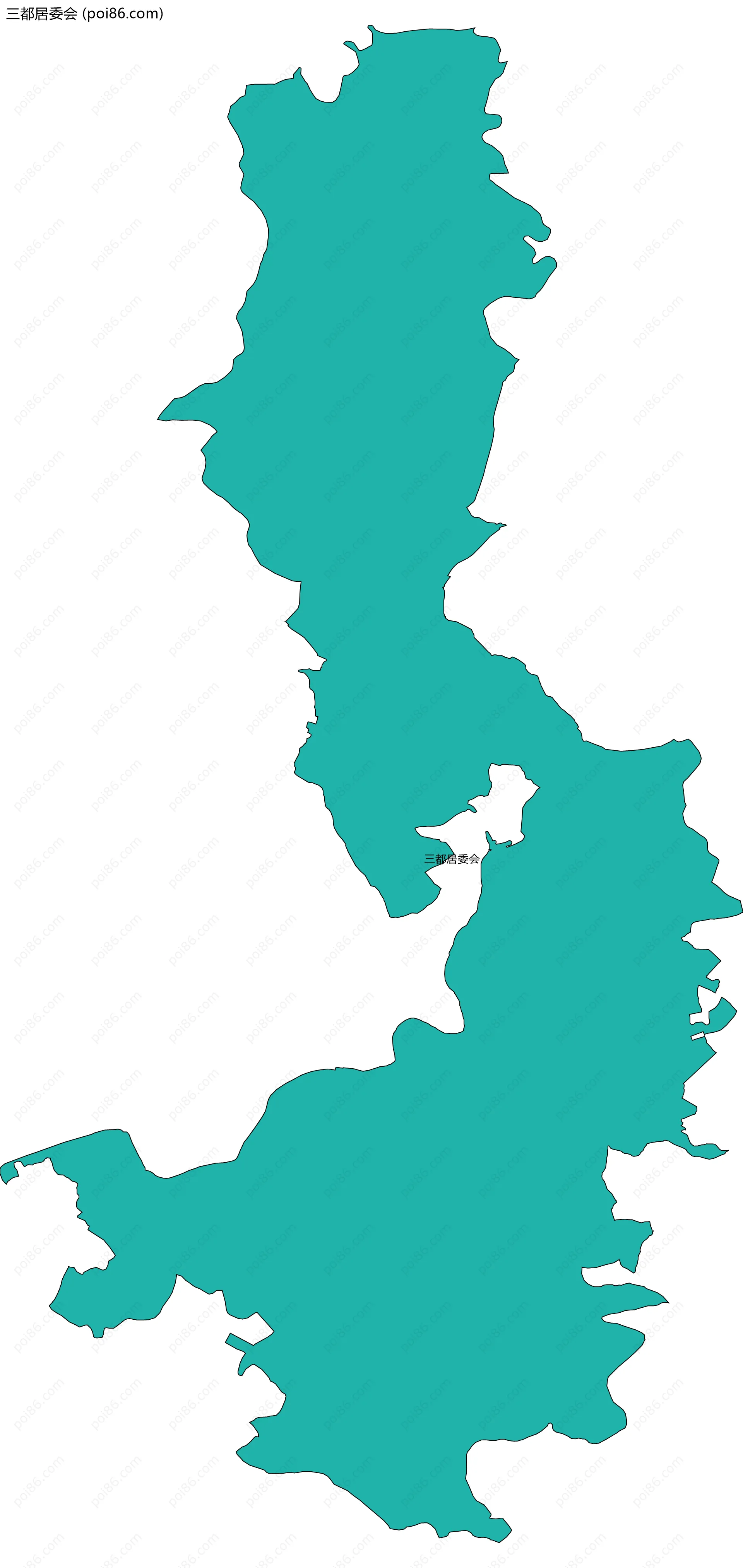 三都居委会边界地图