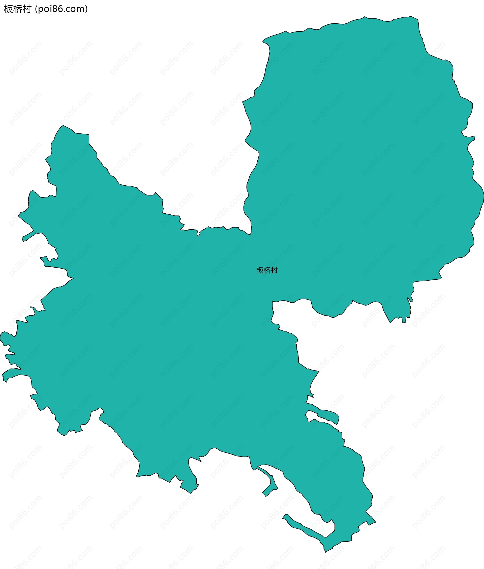 板桥村边界地图
