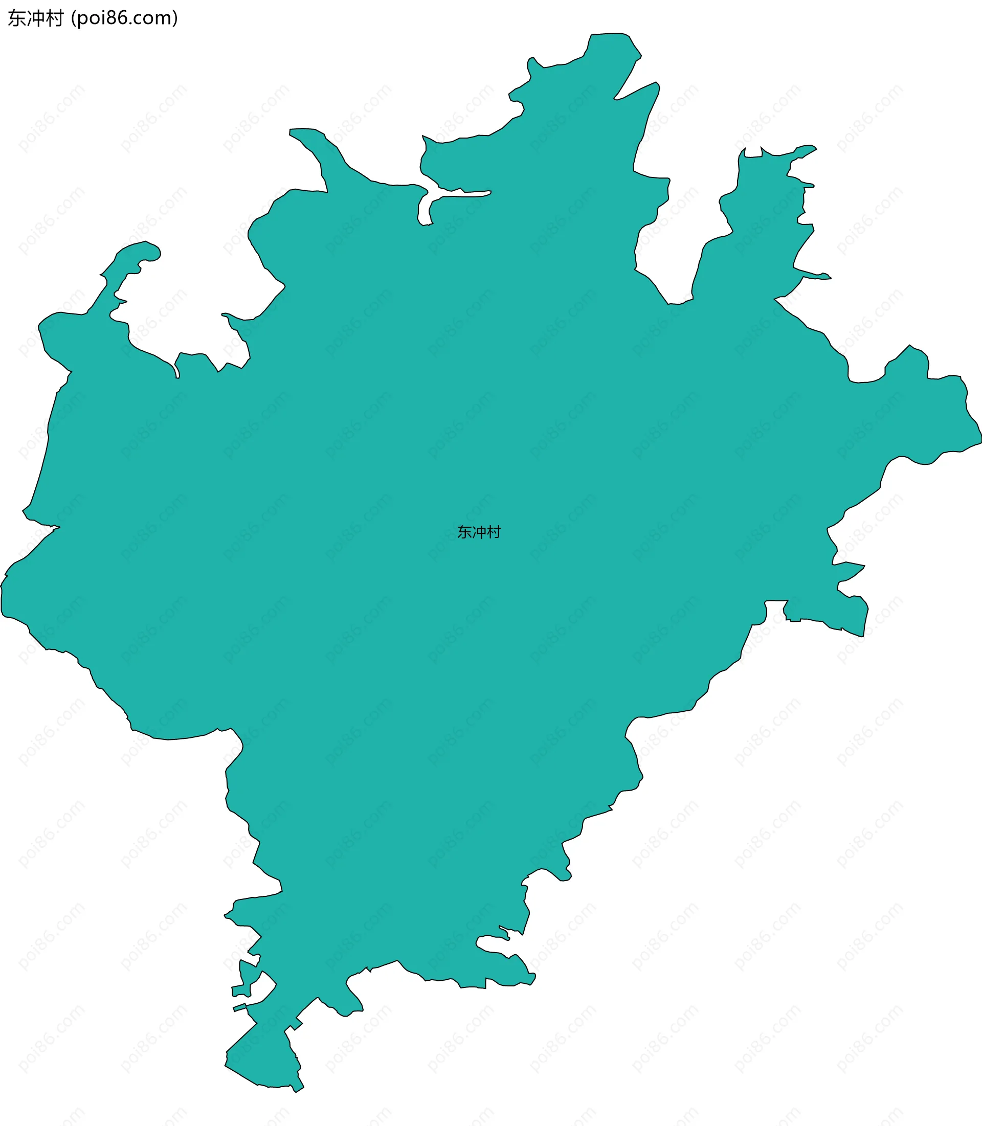 东冲村边界地图