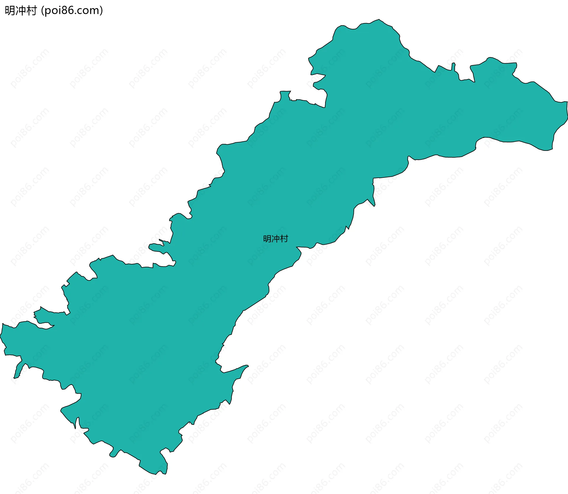 明冲村边界地图