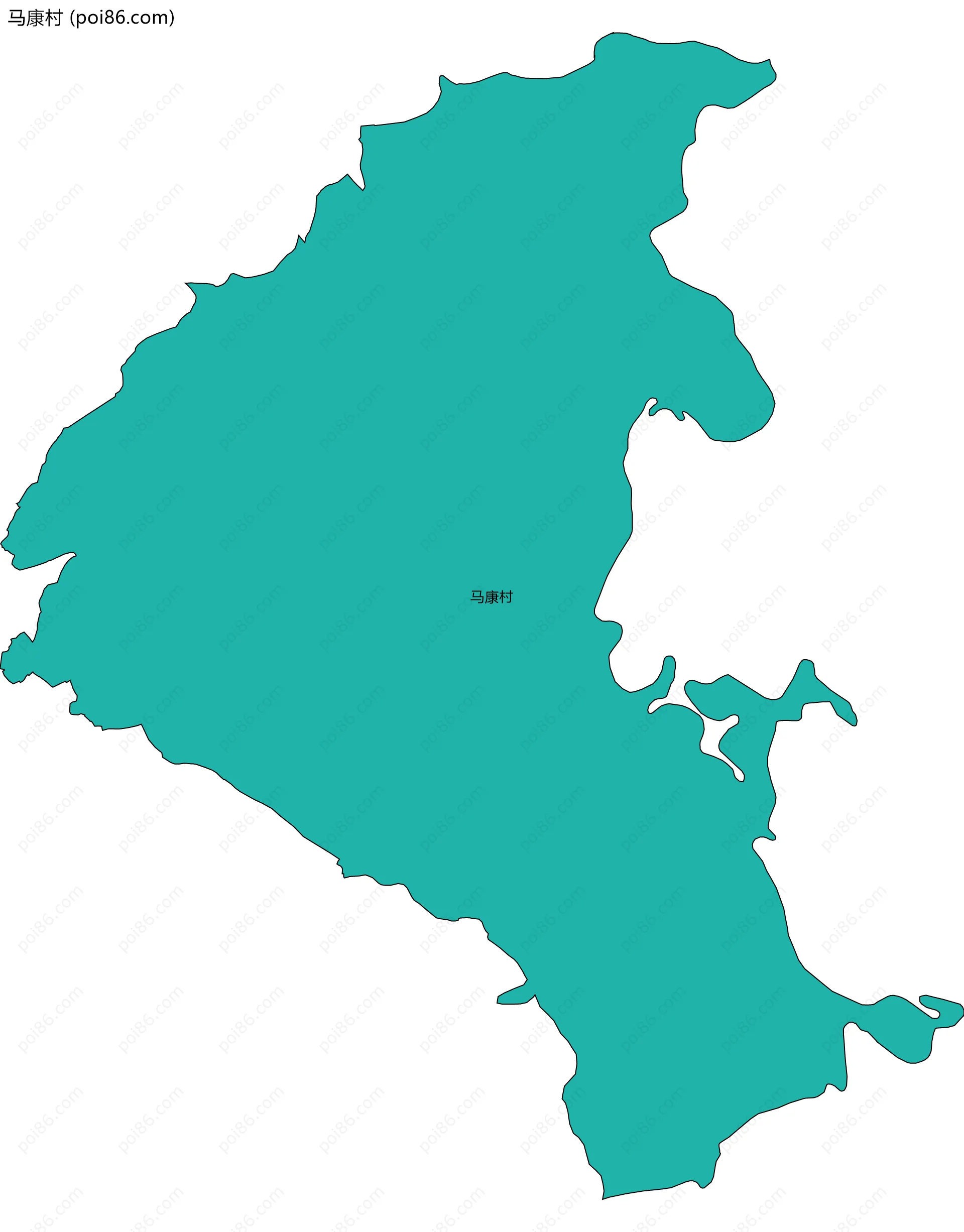 马康村边界地图