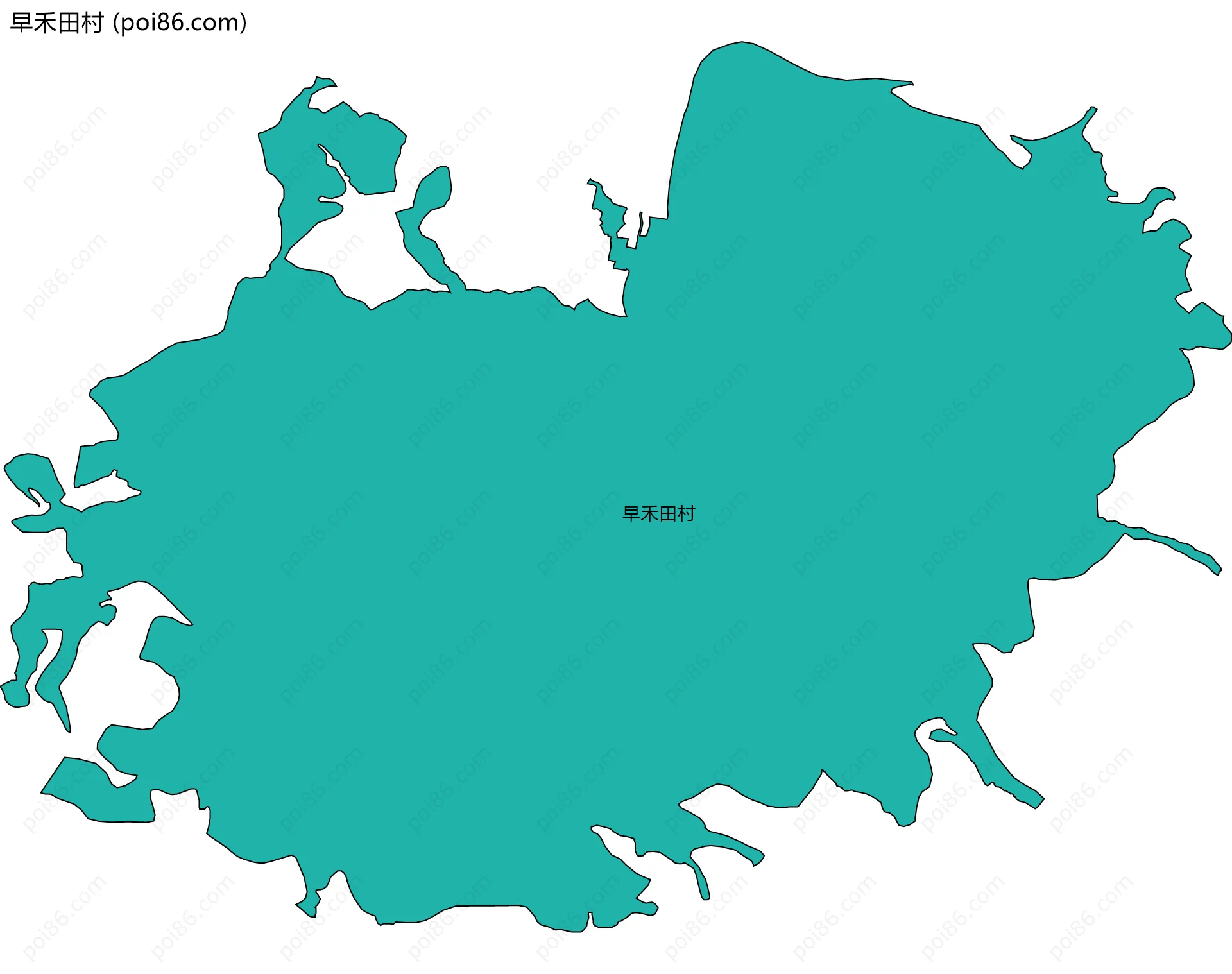 早禾田村边界地图