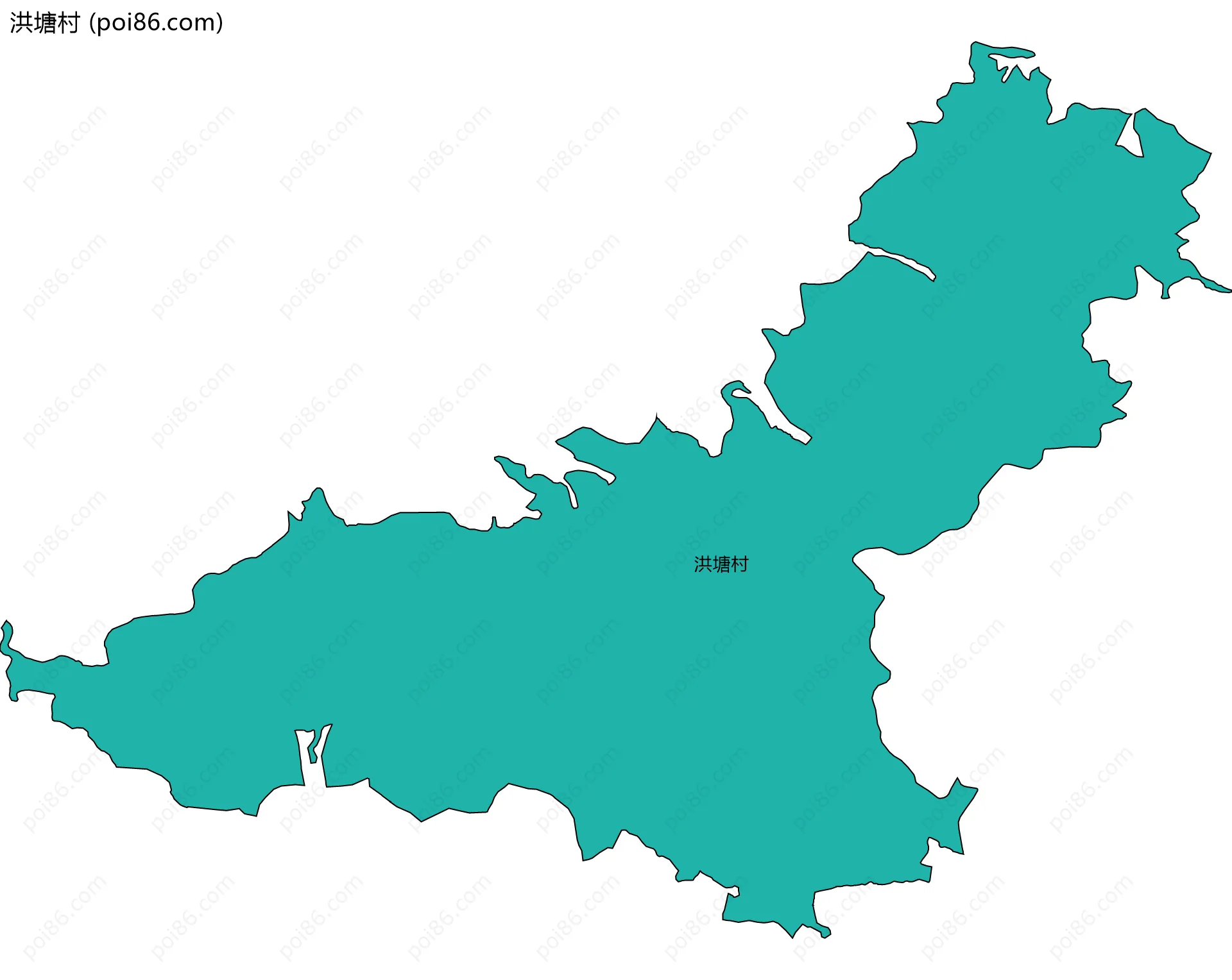 洪塘村边界地图