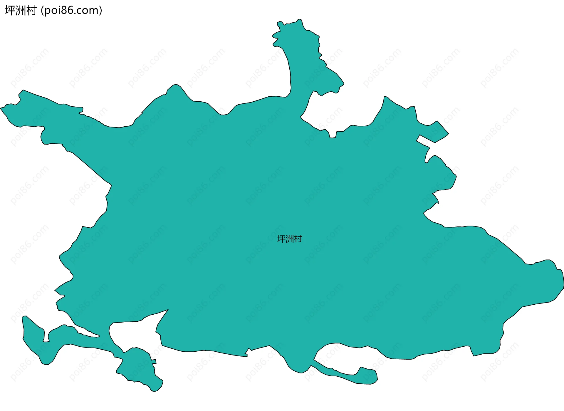 坪洲村边界地图