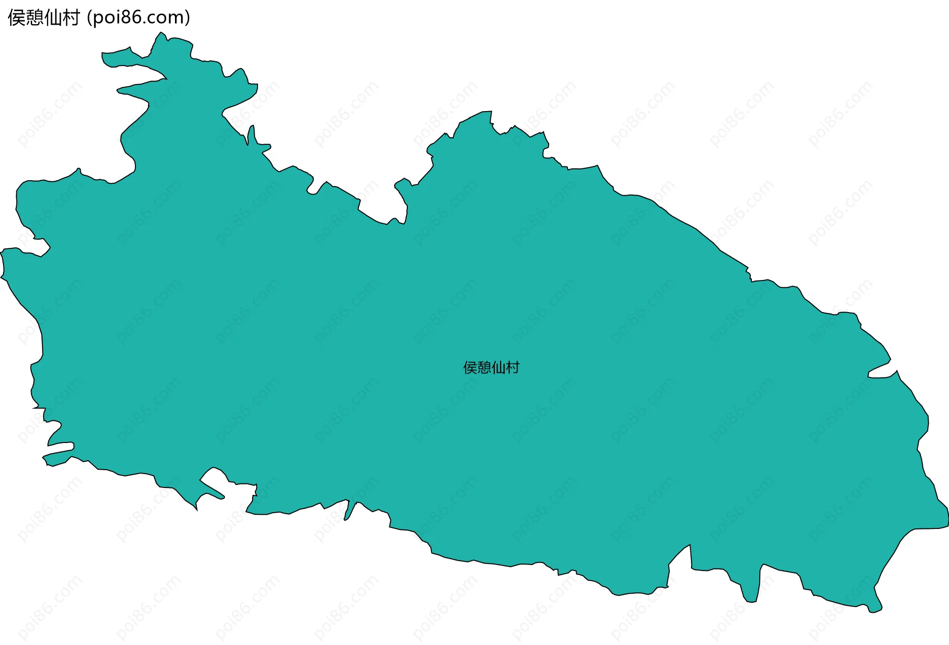 侯憩仙村边界地图