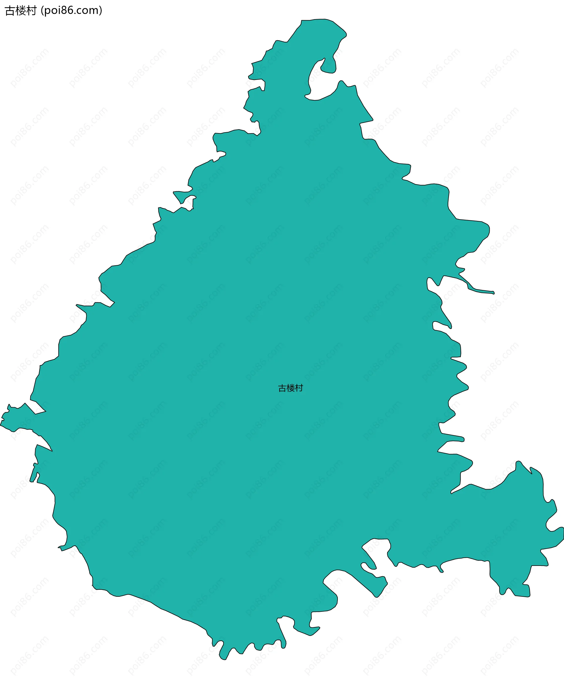 古楼村边界地图