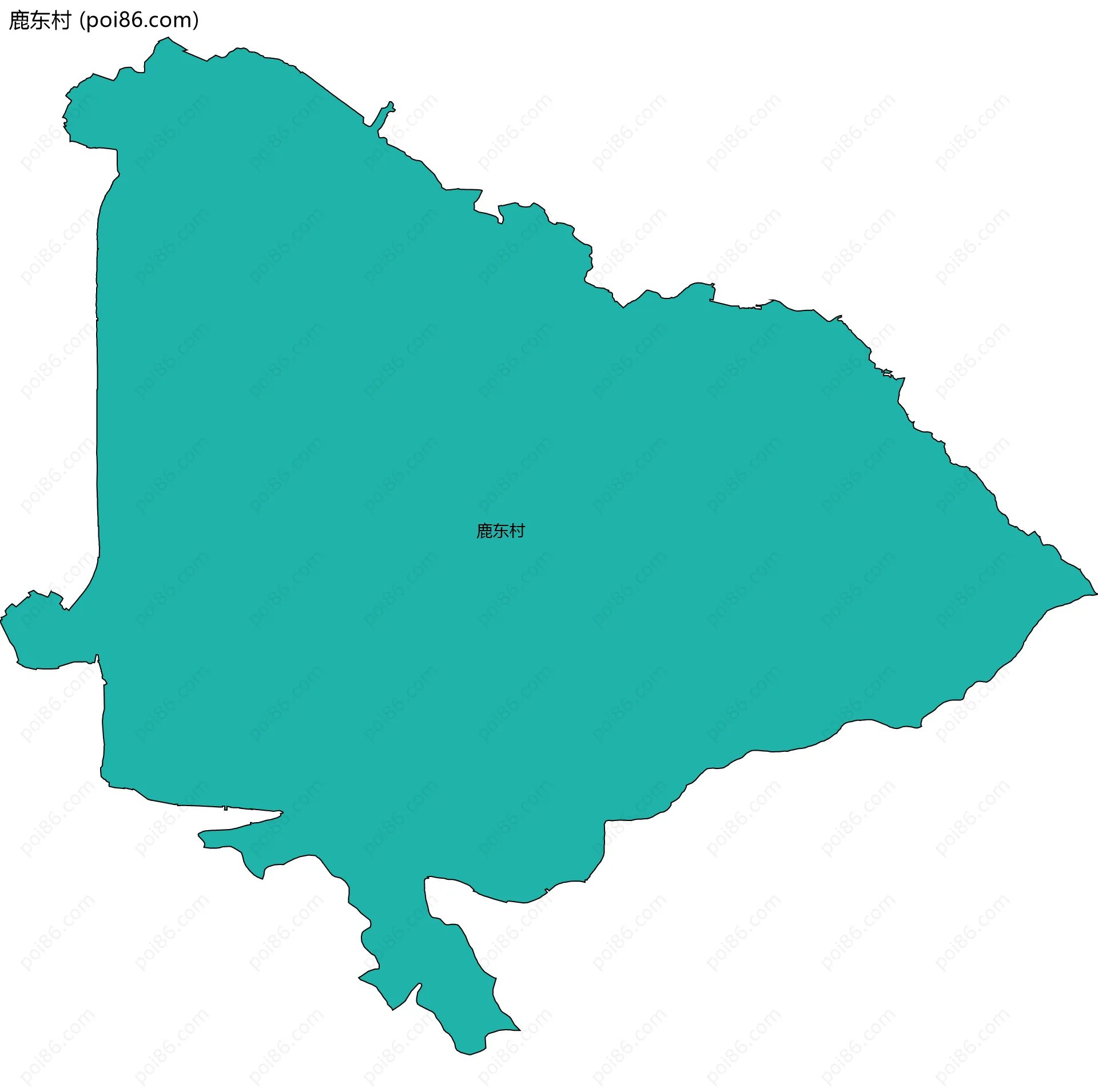 鹿东村边界地图