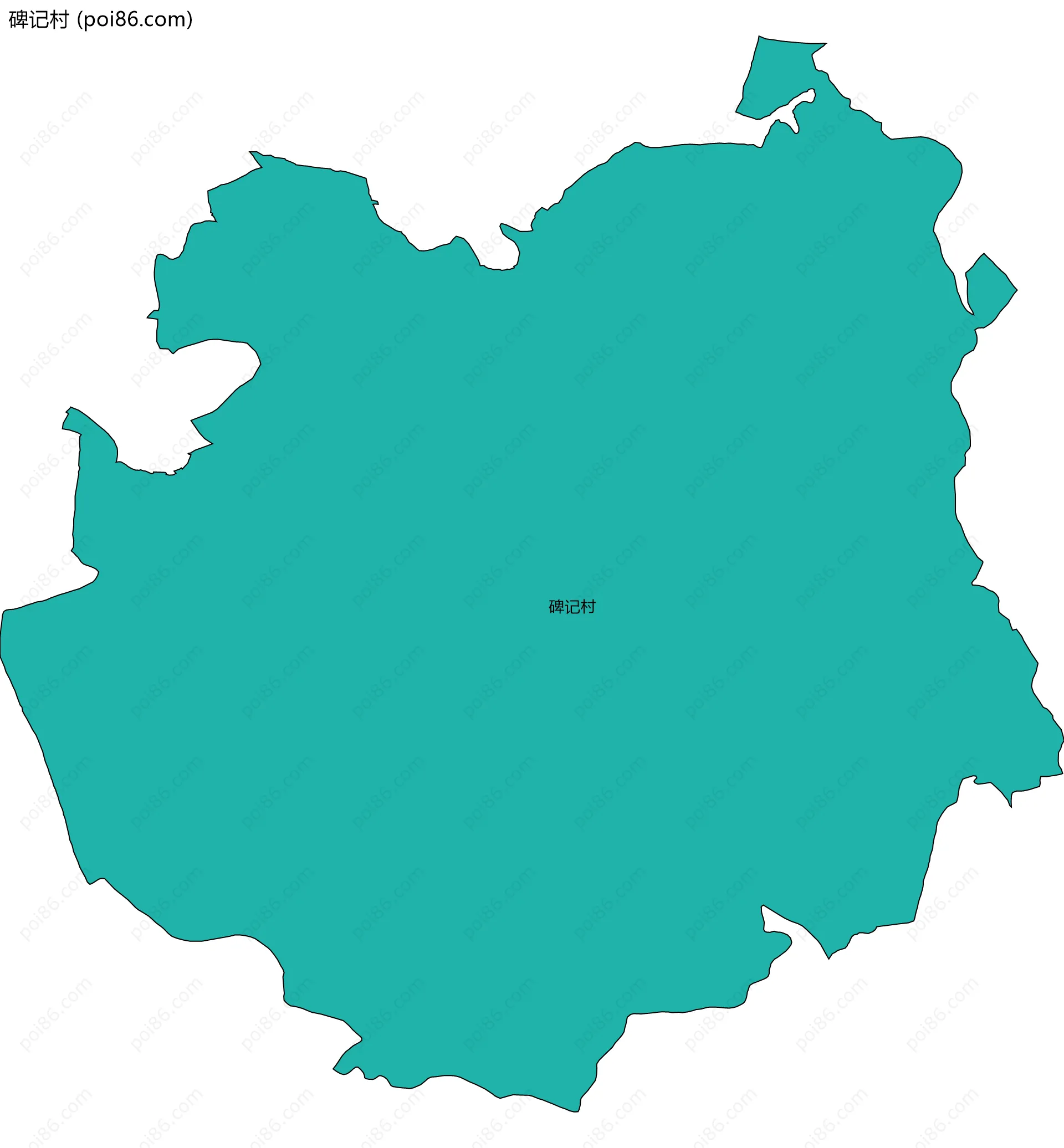 碑记村边界地图