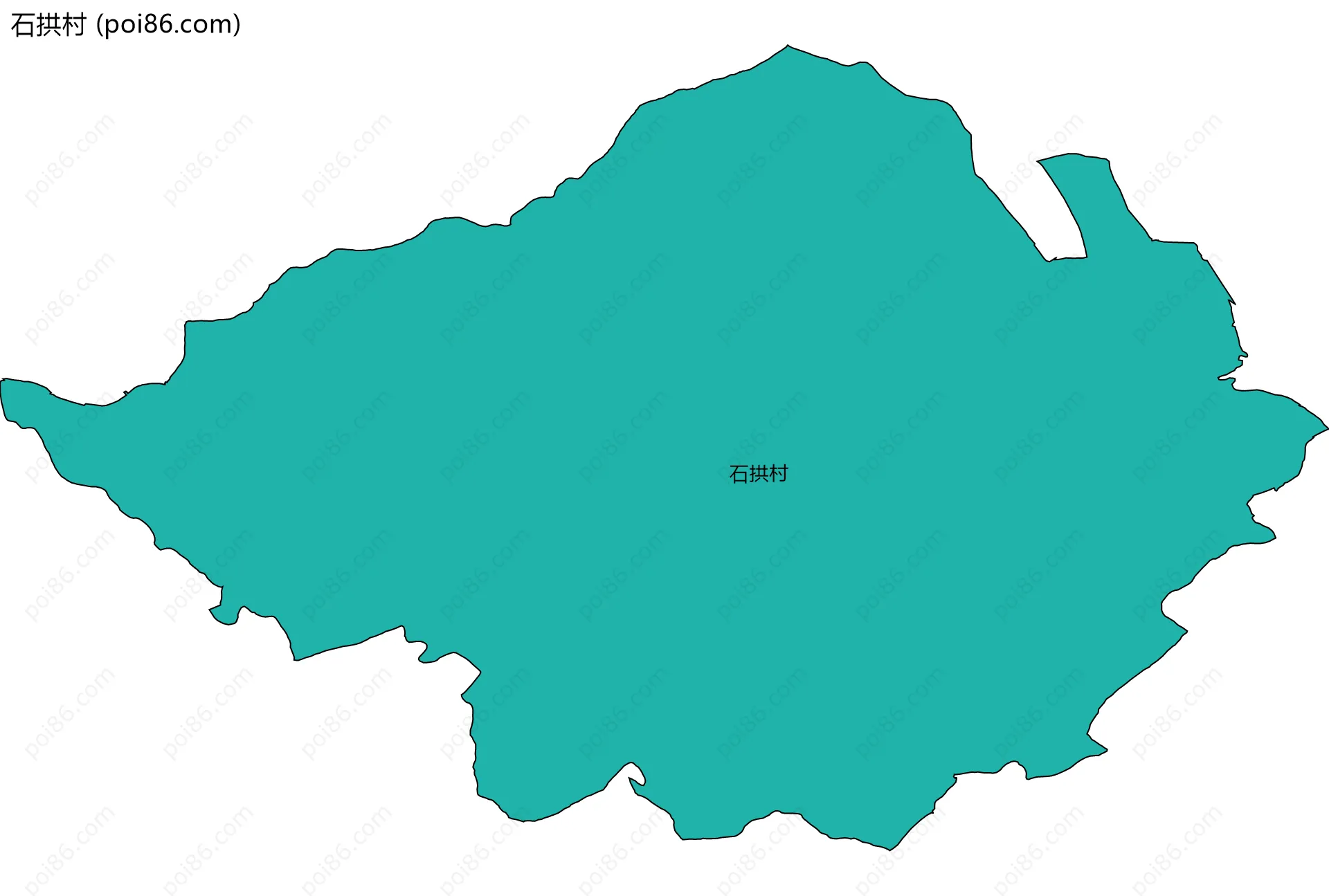 石拱村边界地图