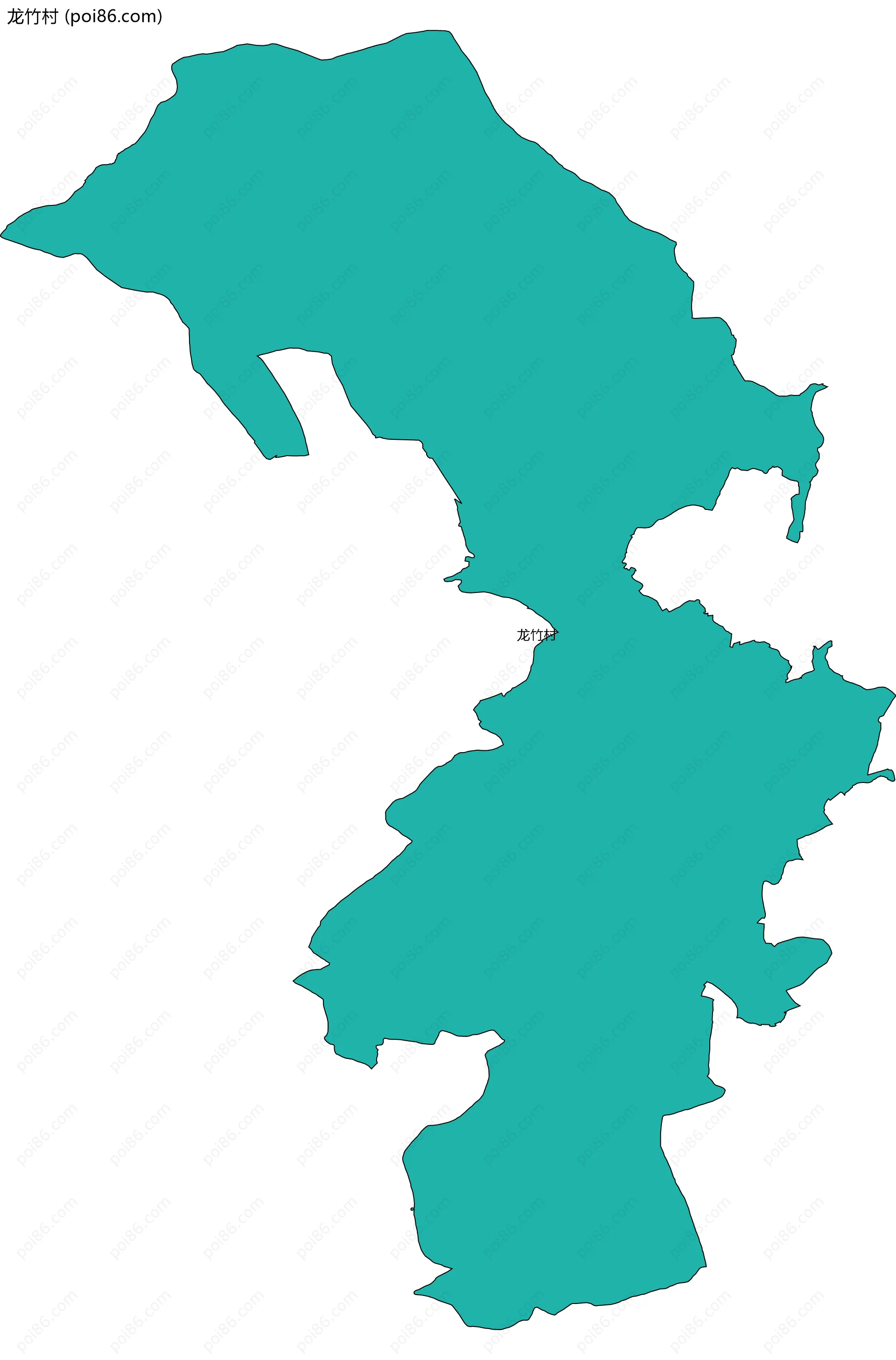 龙竹村边界地图