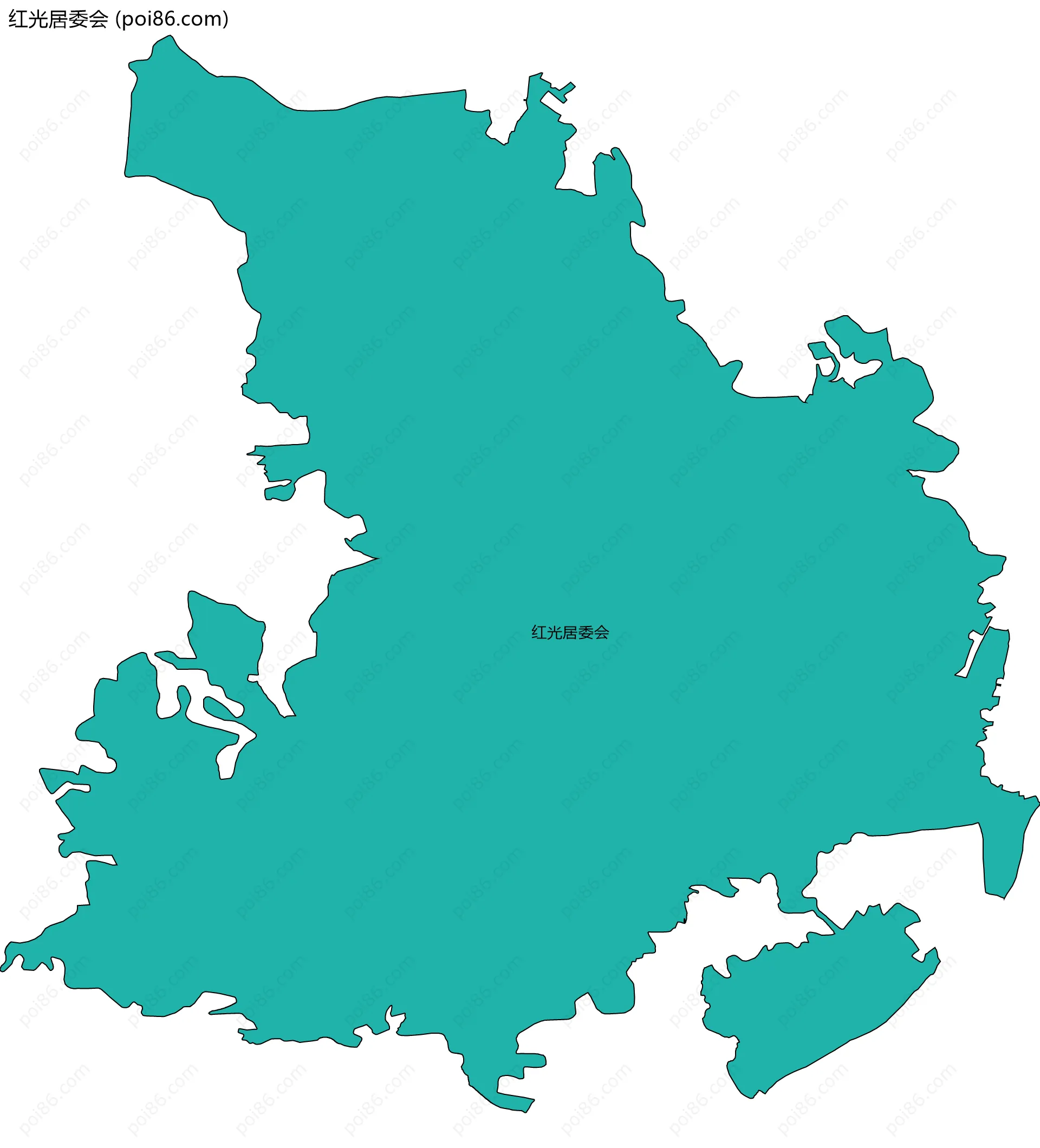 红光居委会边界地图