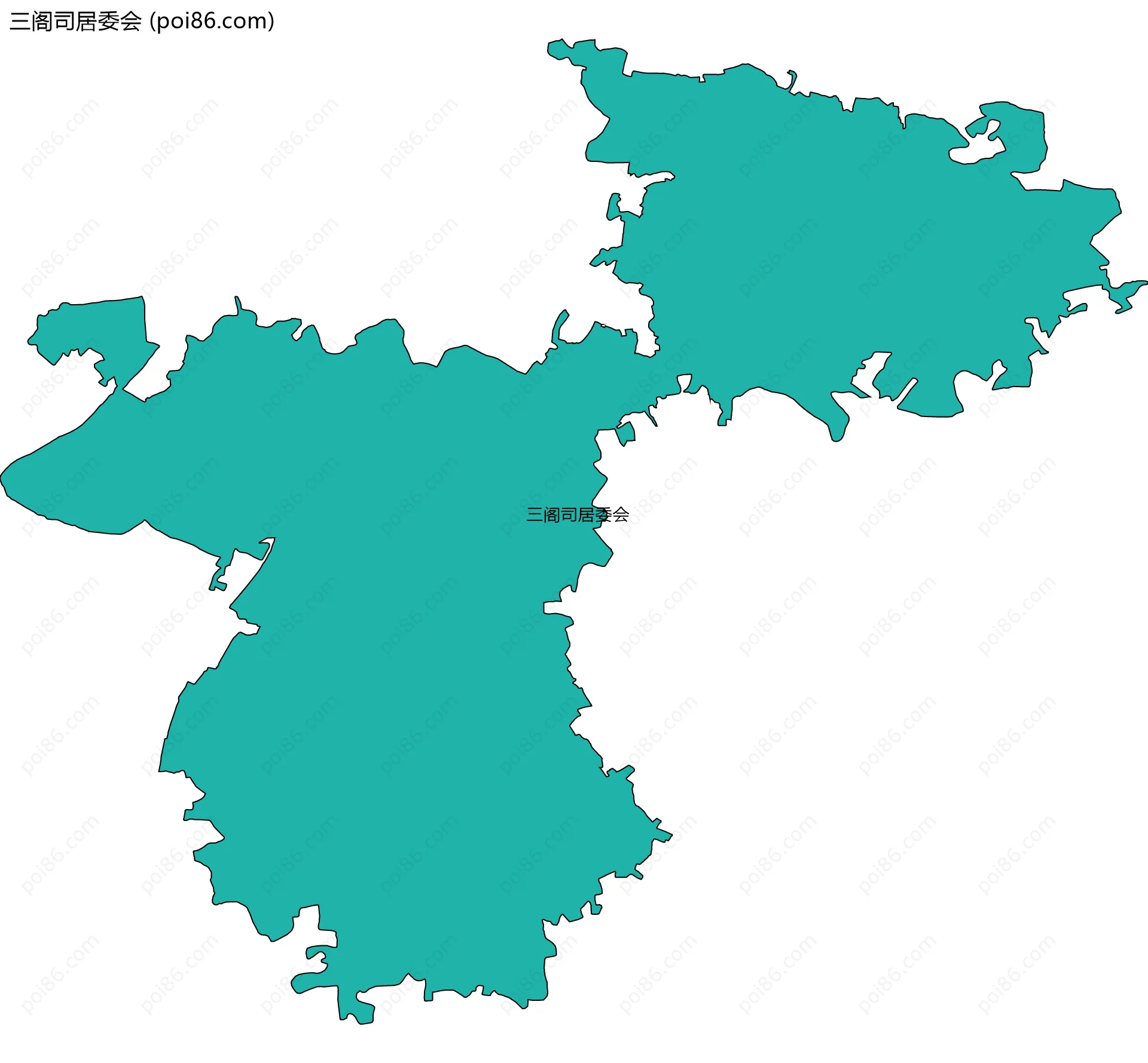 三阁司居委会边界地图